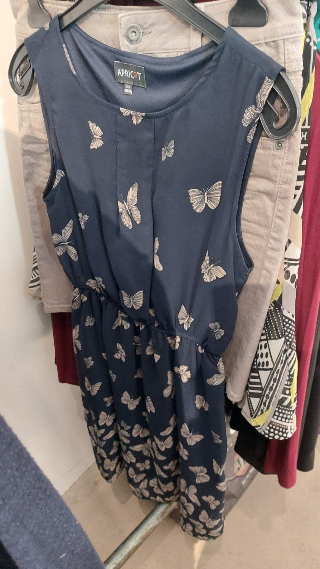Apricot Kleid Blau