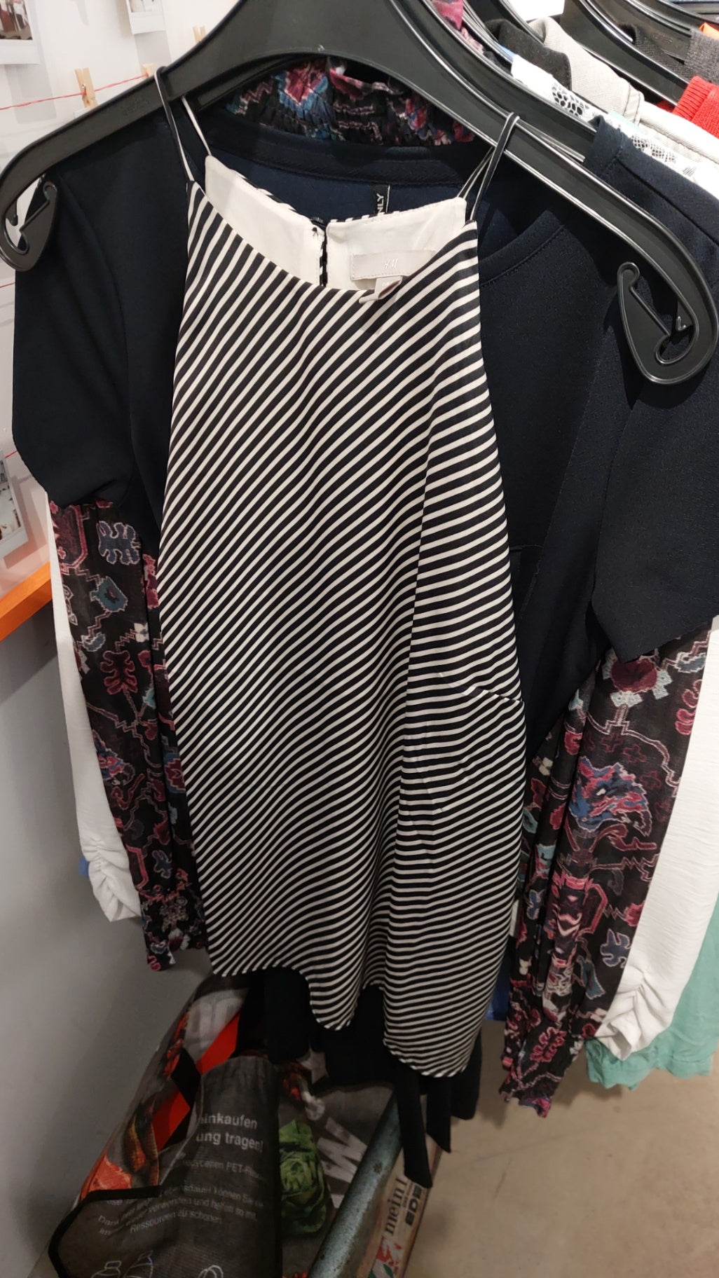 H&M Top Schwarz-Weiß