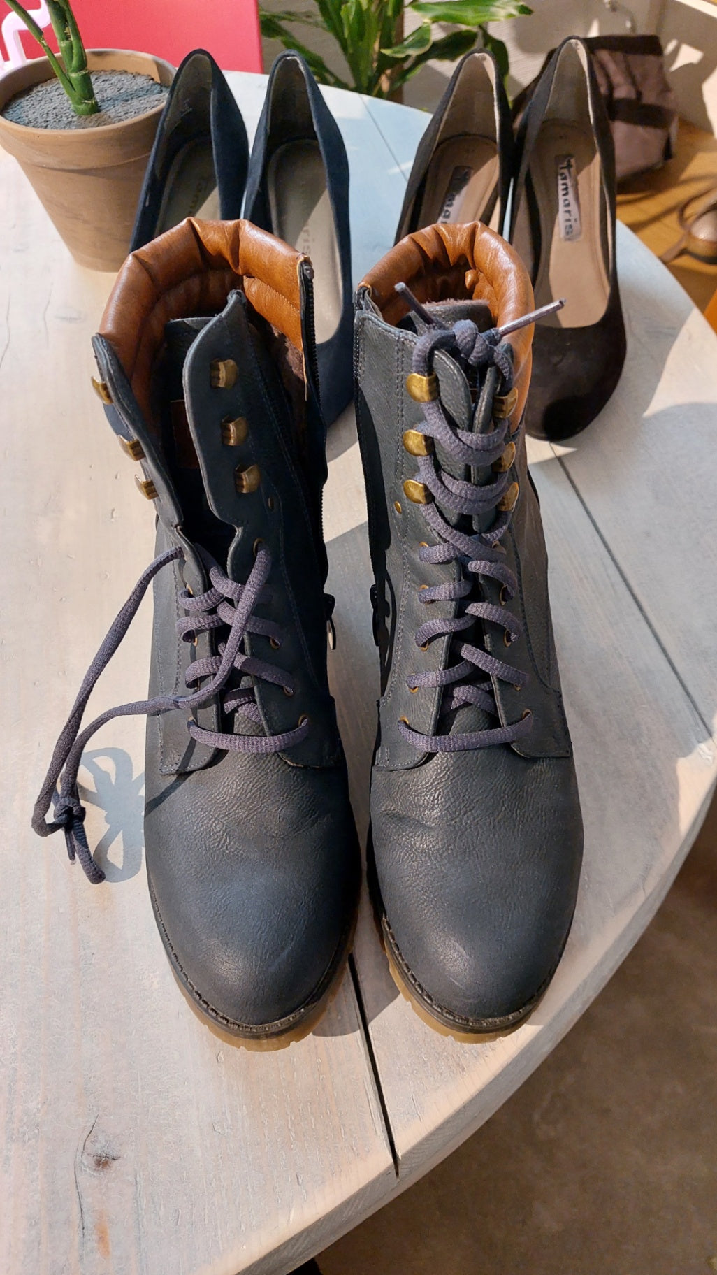Pucetti Stiefeletten Dunkelblau