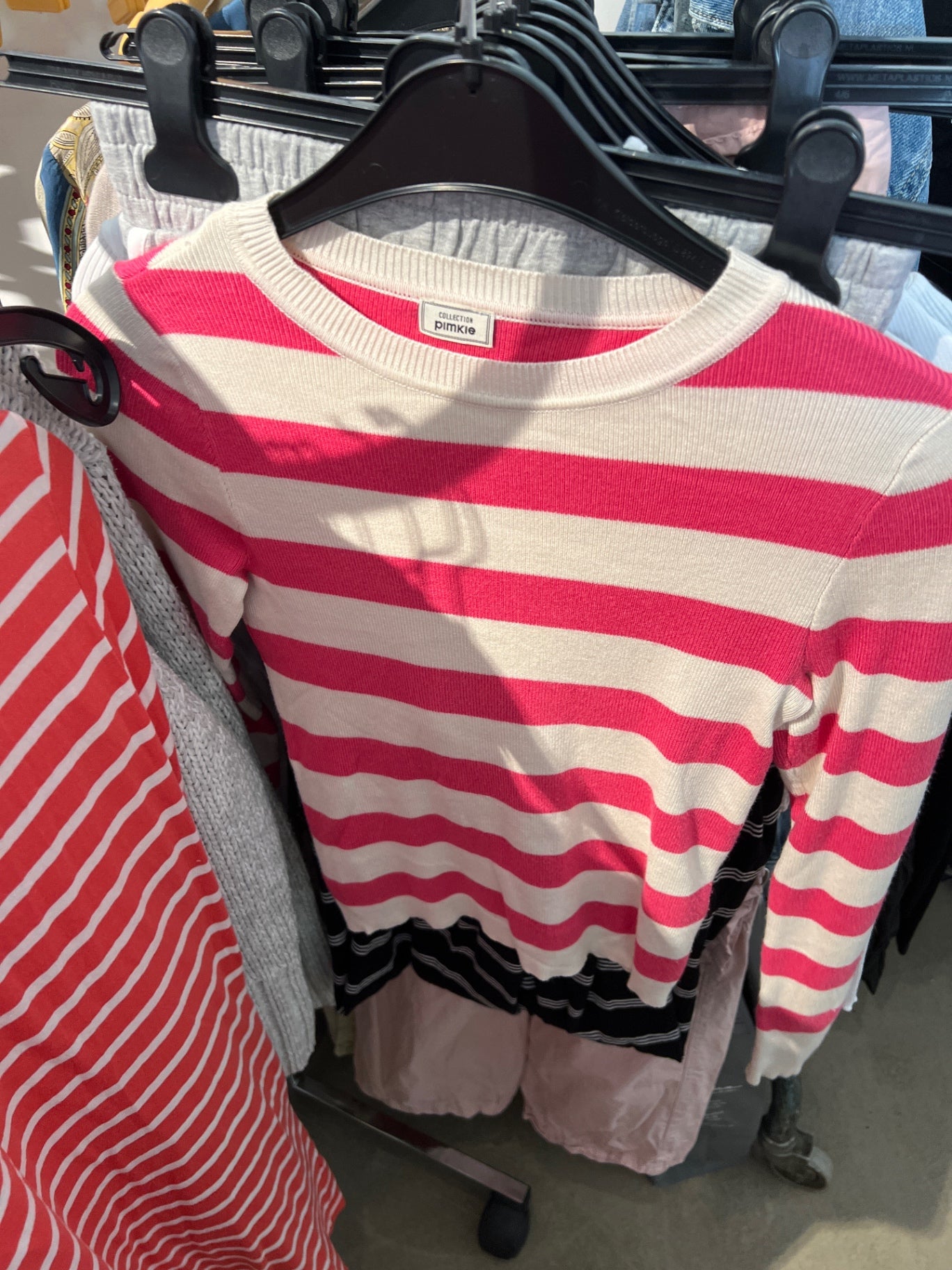 Pimkie Pullover Rosa und Weiß gestreift