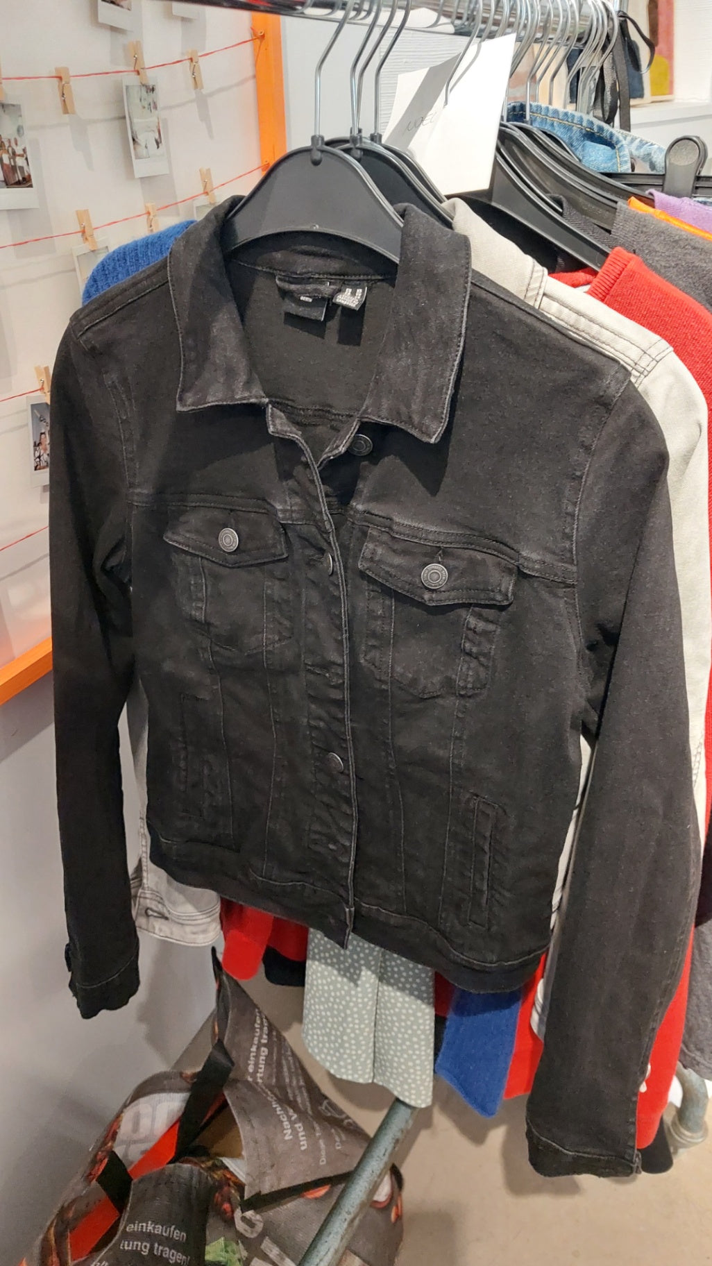 H&M Jeansjacke Schwarz