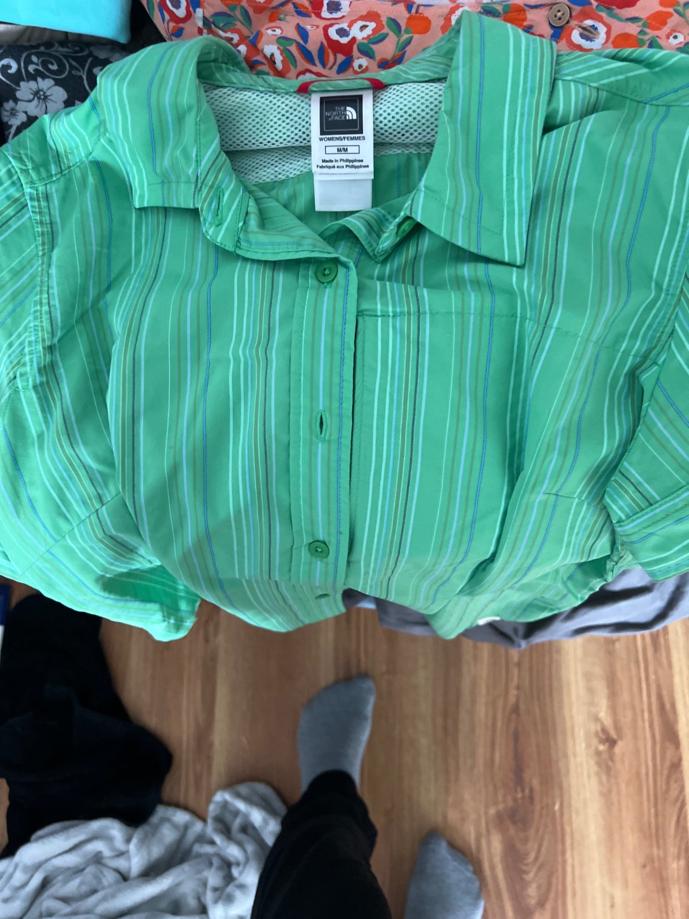 The North Face Bluse Grün mit Streifen