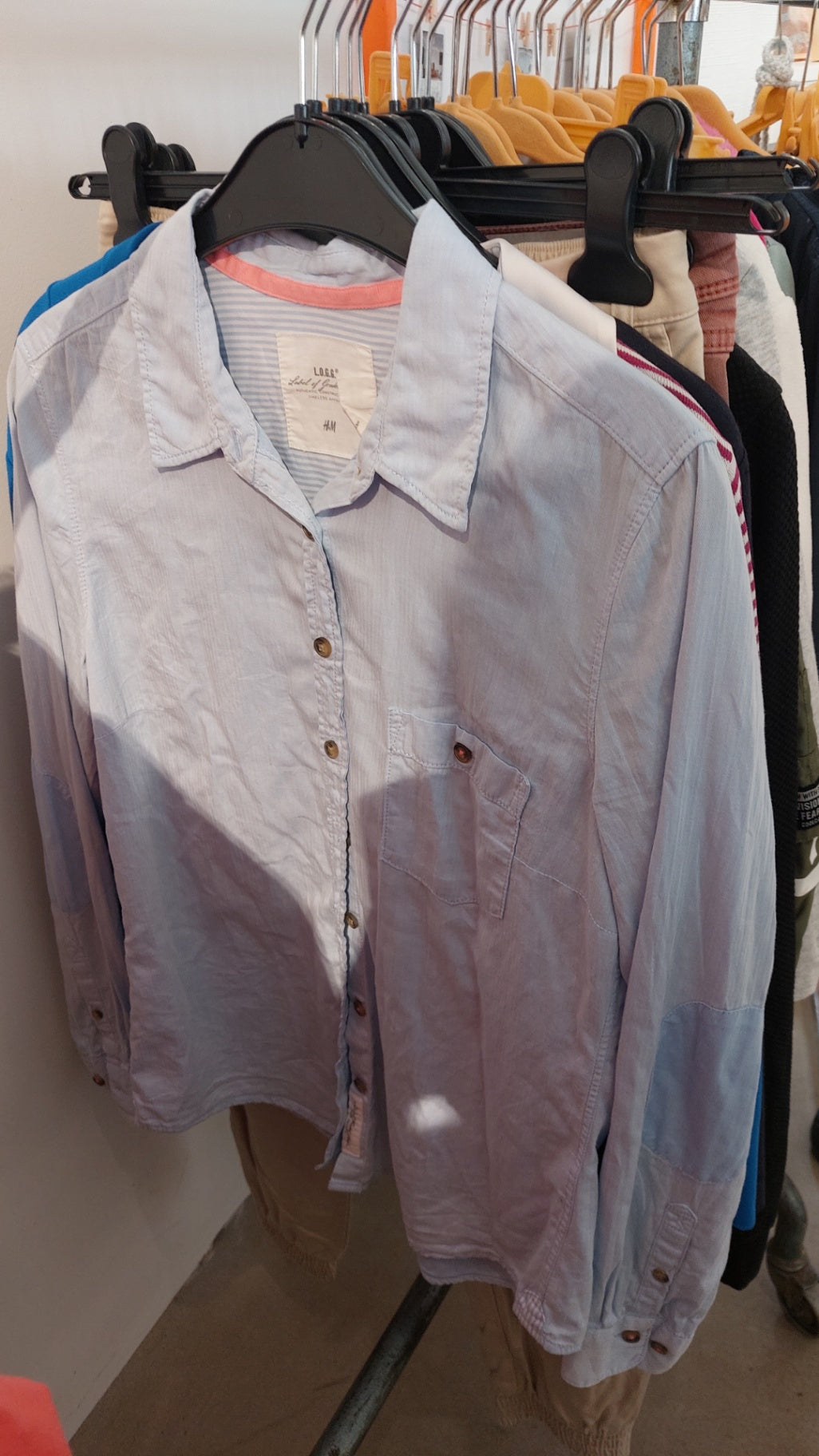H&M Hemd Hellblau
