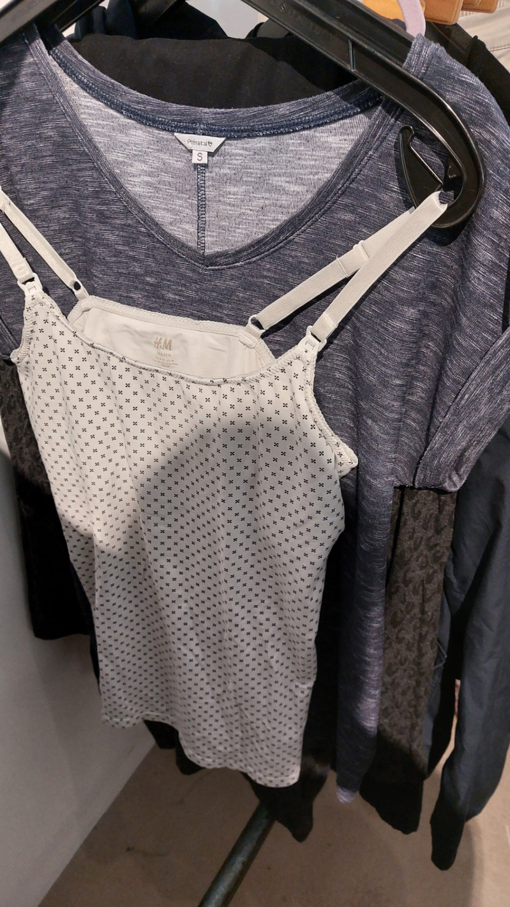 H&M Umstads-Top Weiß mit Muster