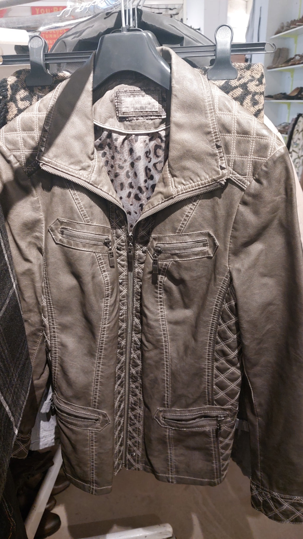 Canda Kunstlederjacke Grau