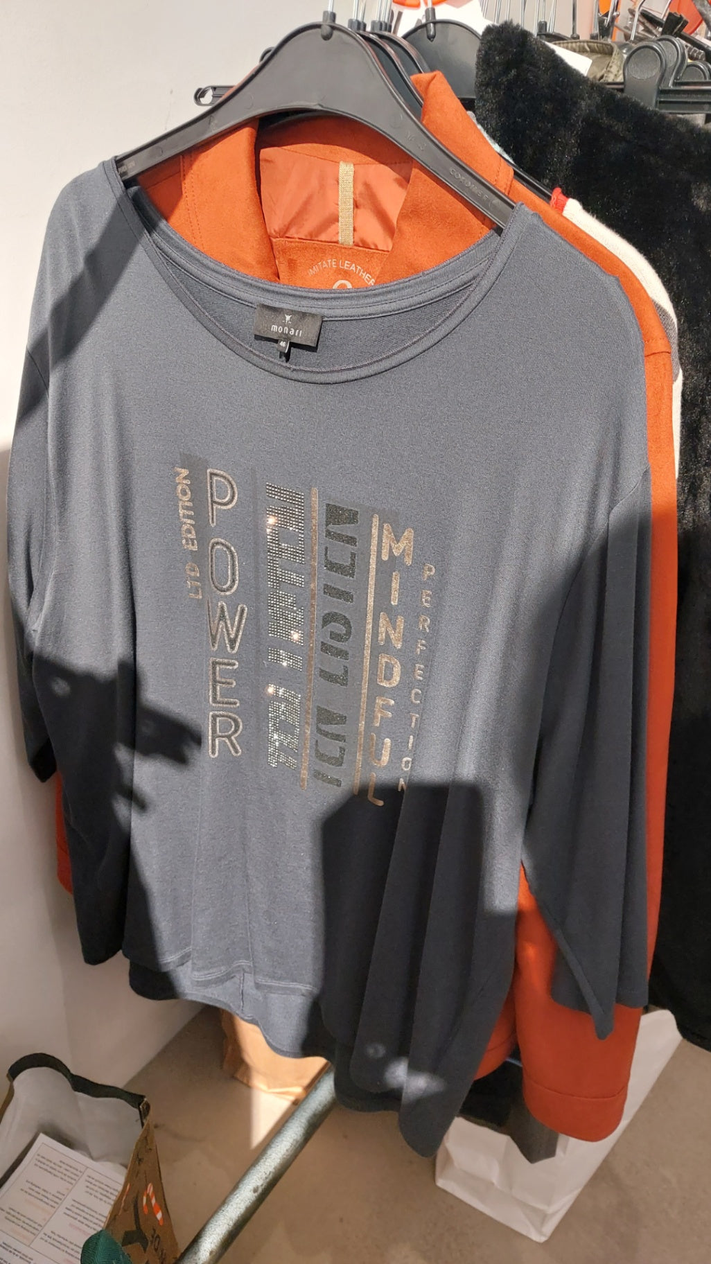Monari Langarmshirt Dunkelblau