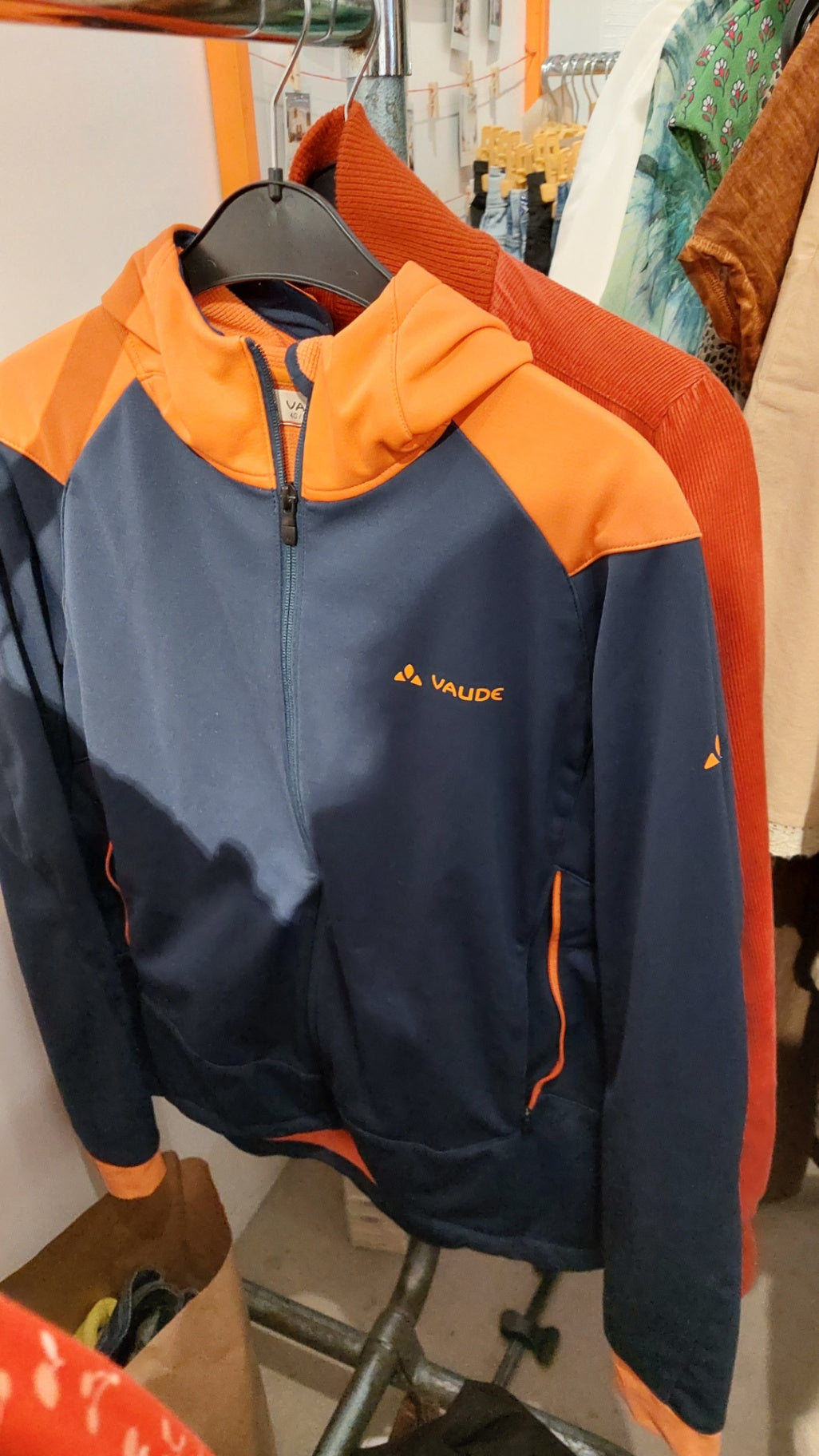 Vaude Kapuzenjacke Blau und Orange