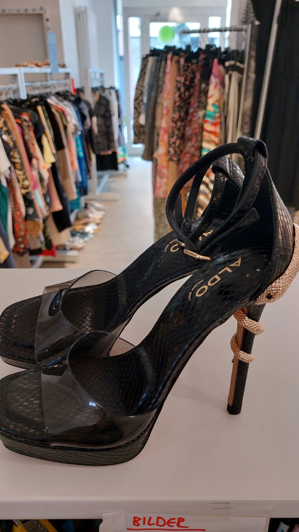 Aldo High Heels Schwarz mit Gold