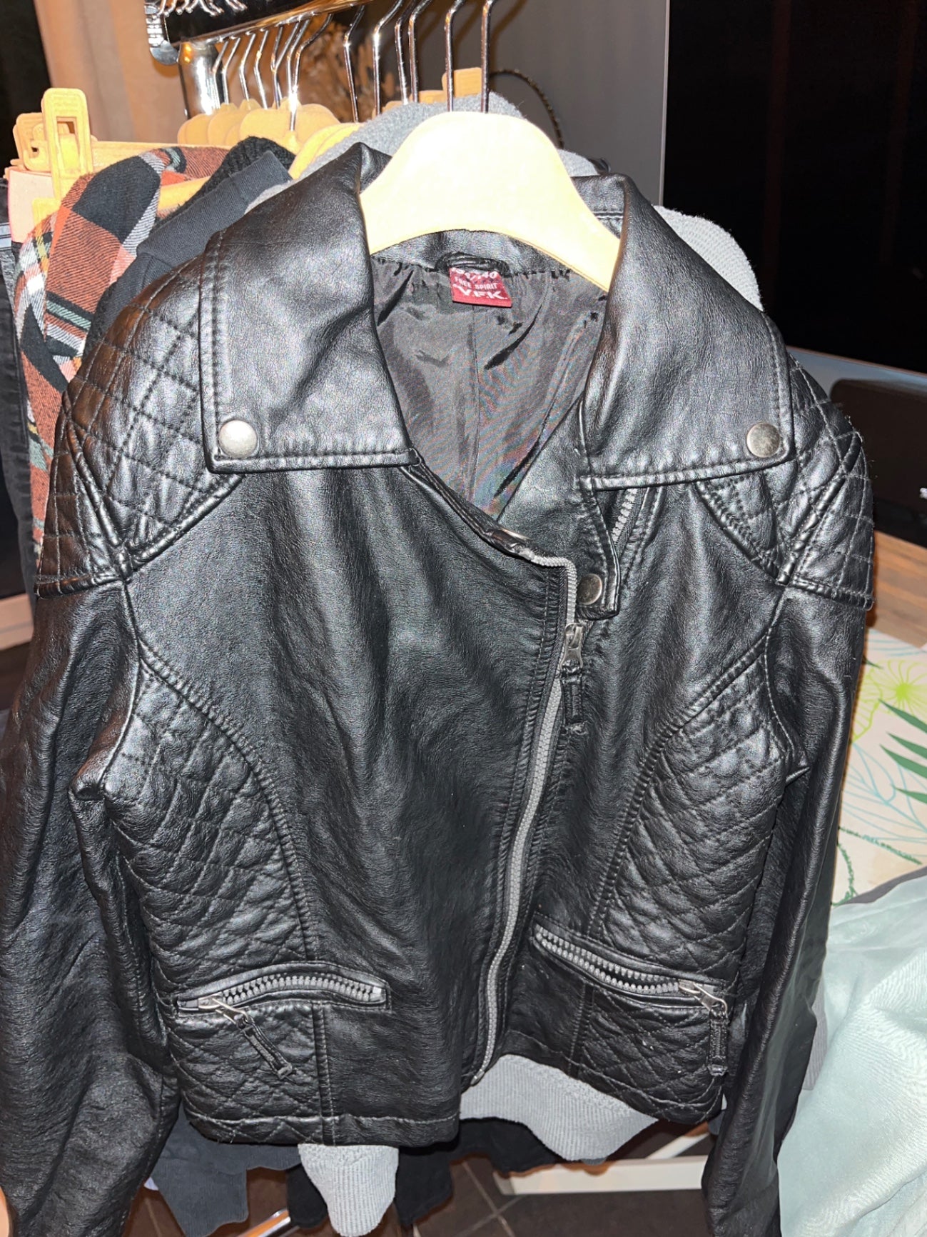 YFK Lederjacke Schwarz