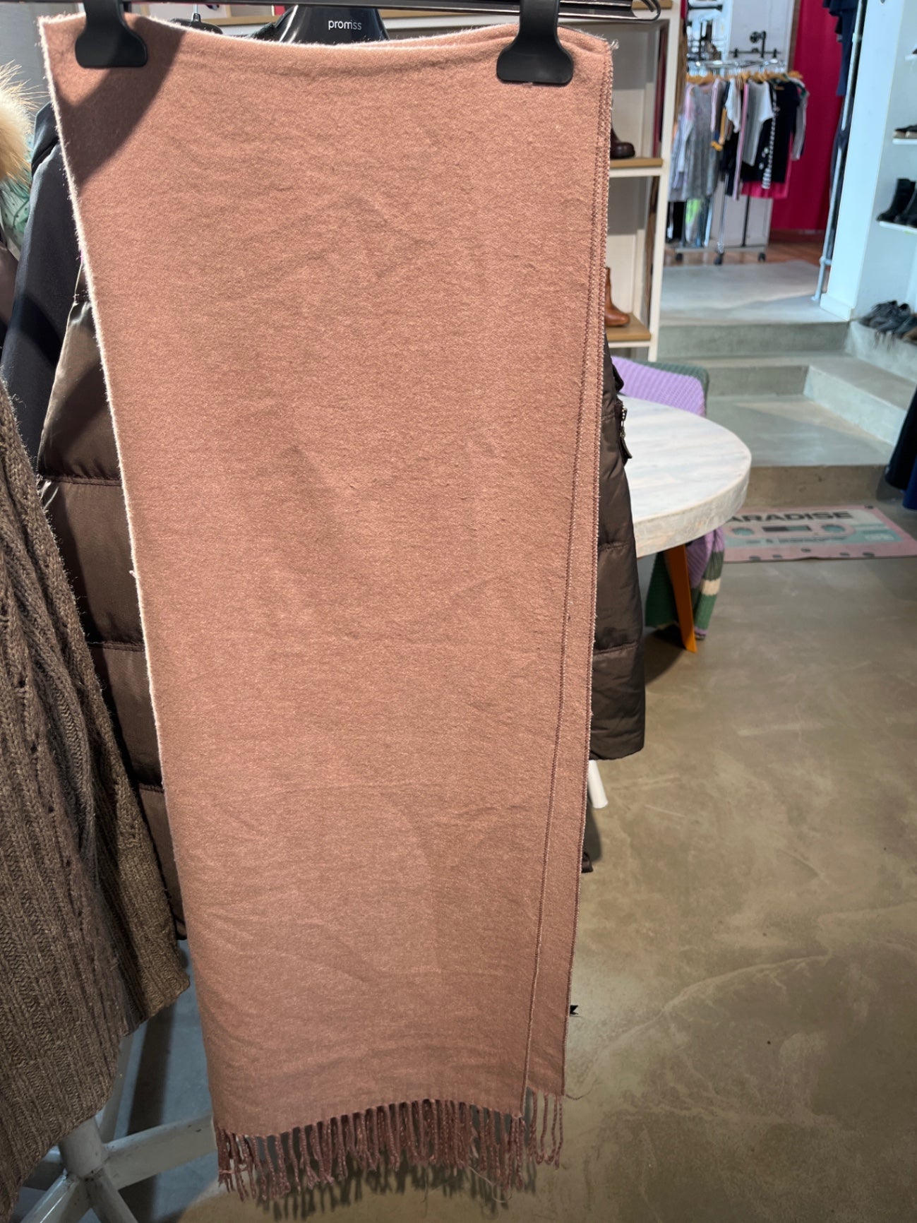 Schal Wolle,Viscose rosa/grau