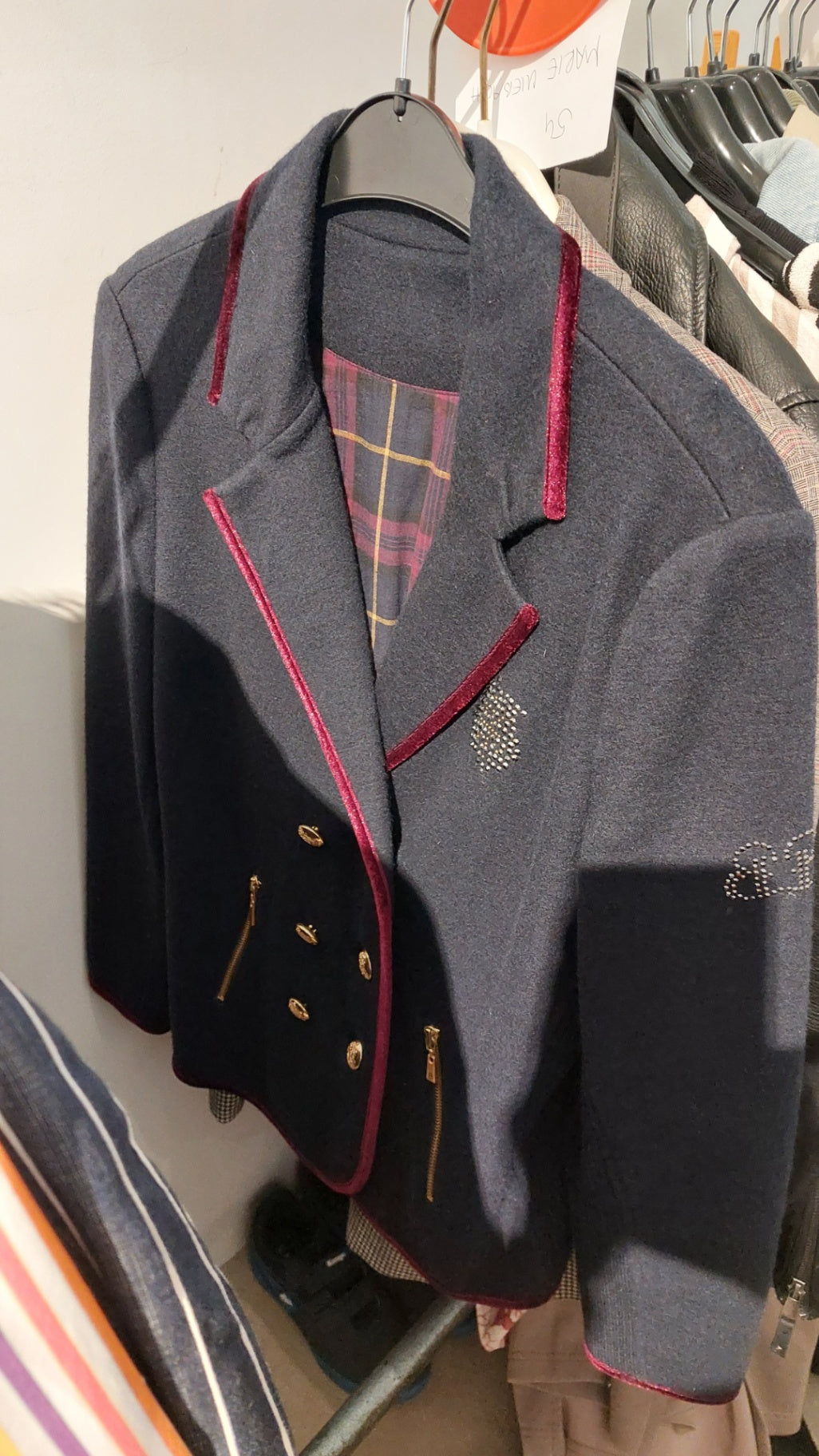 Wollblazer Blazer Schwarz