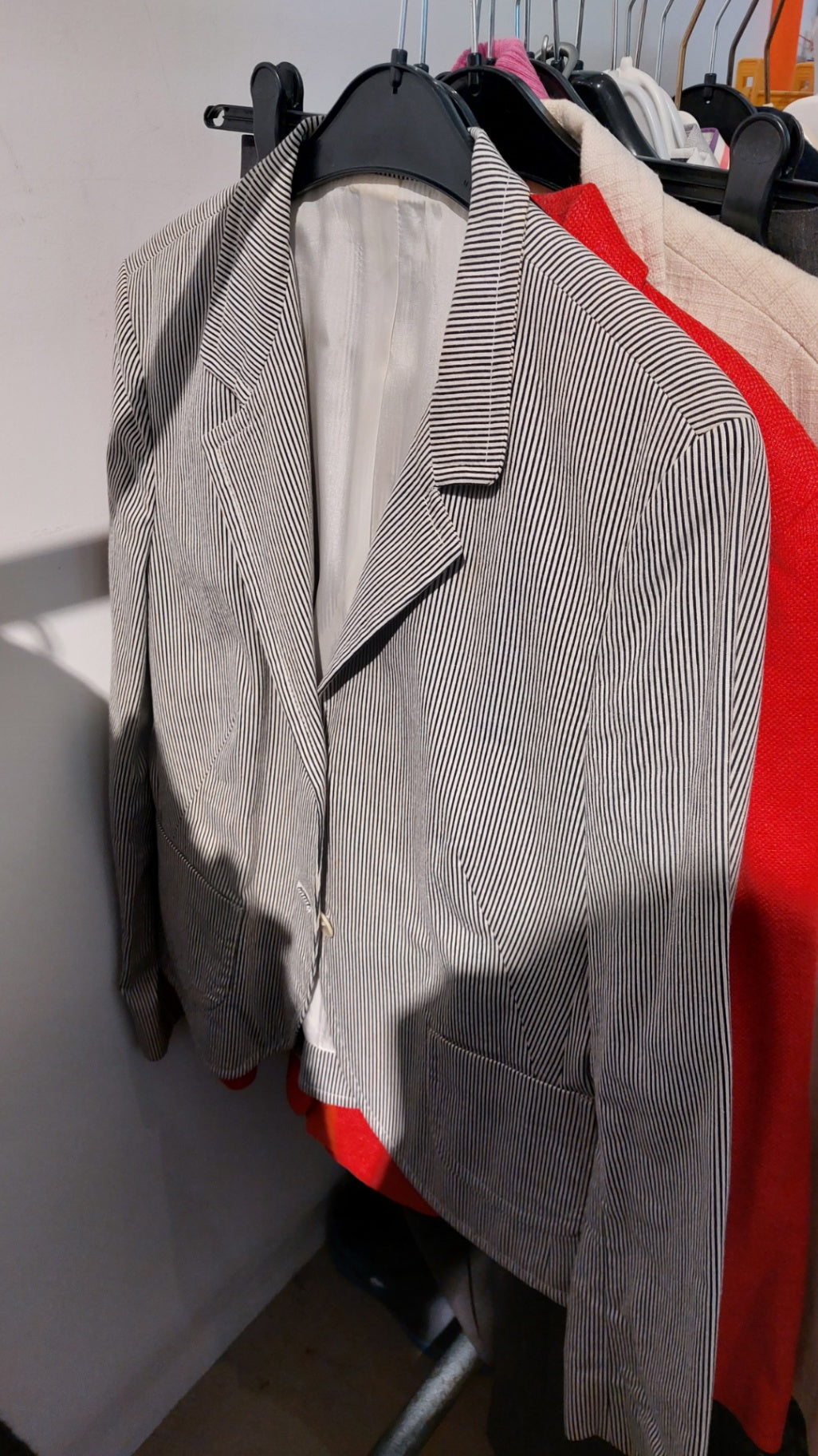 Unbekannt Blazer Schwarz-Weiß gestreift