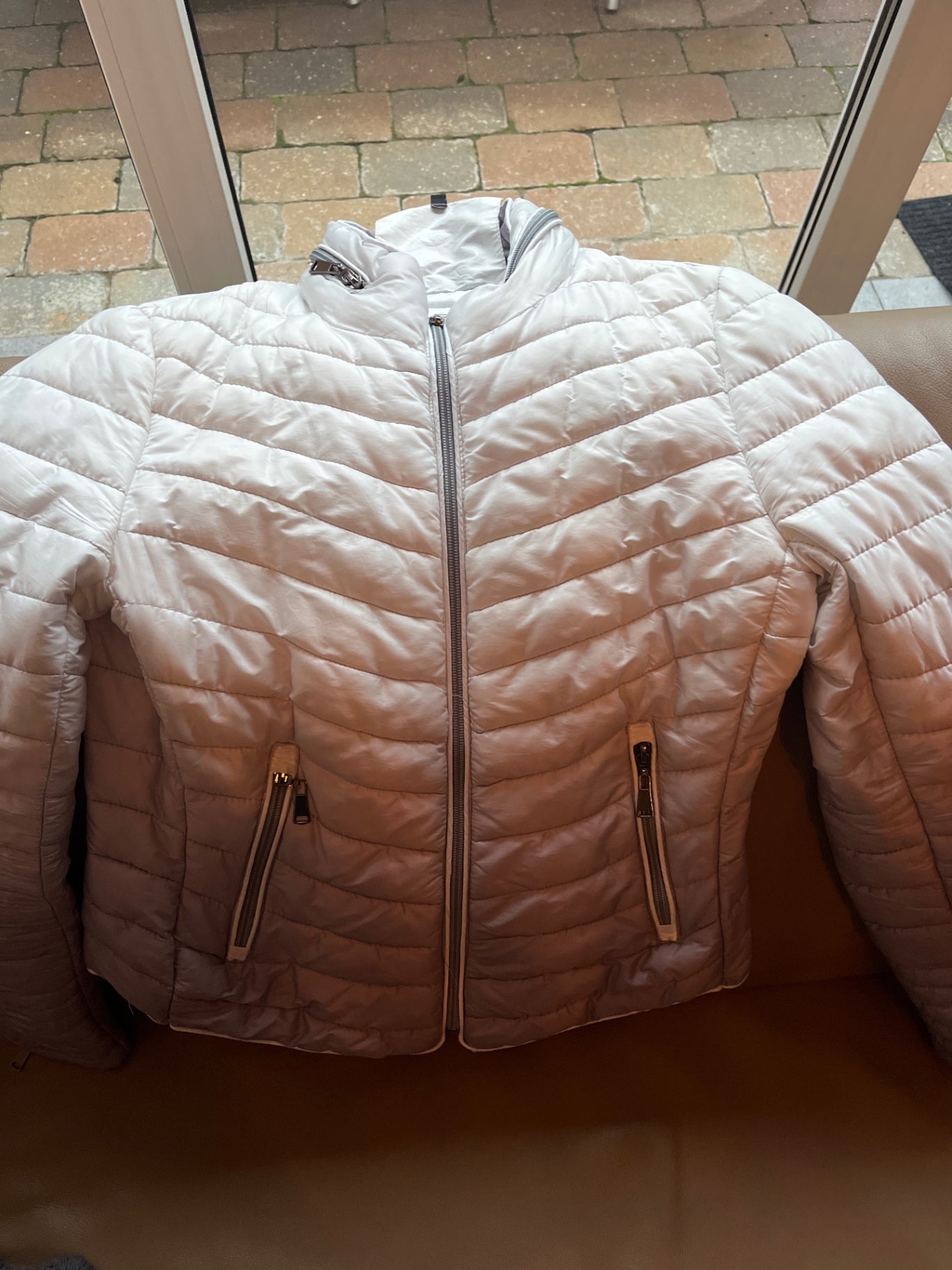 Unbekannt Jacke Weiß, Grau