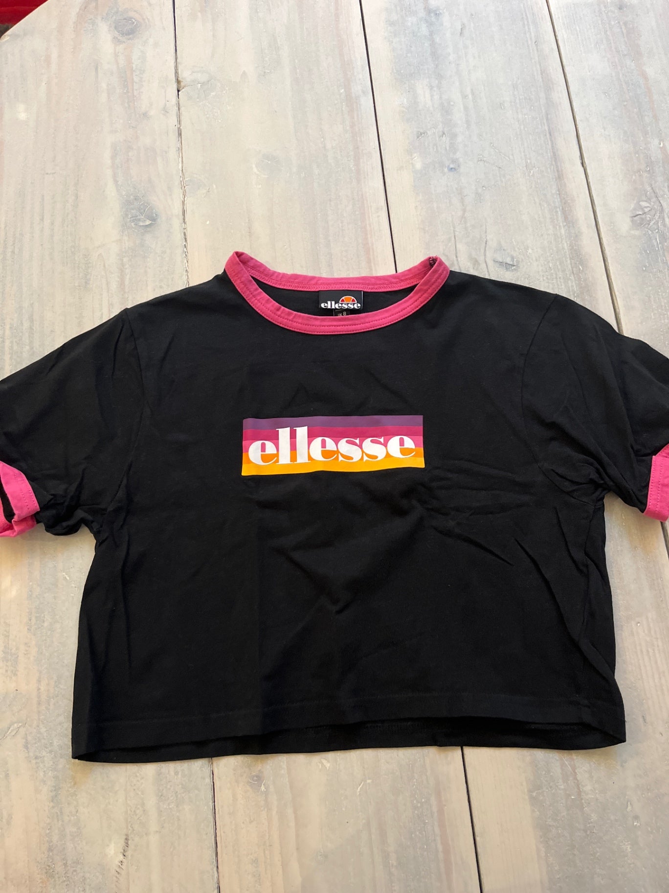 Ellesse T-Shirt Schwarz Rosa