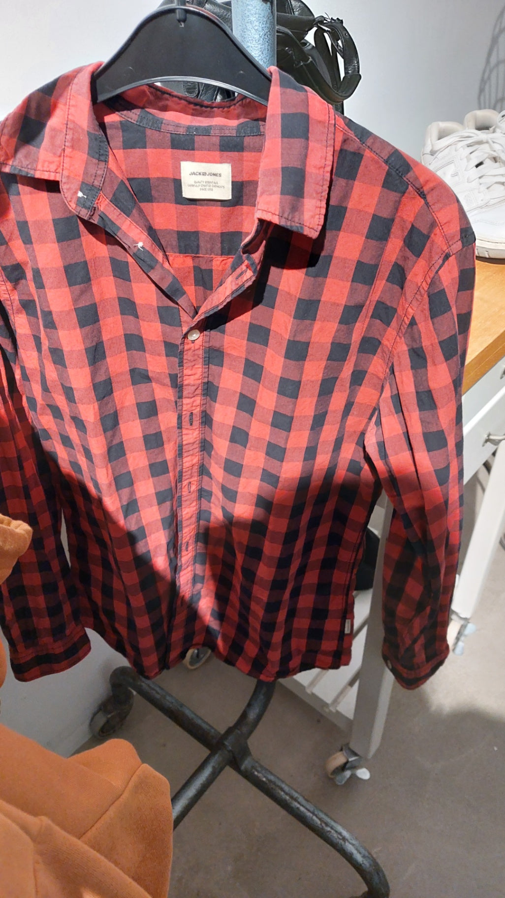 Jack & Jones Hemd Rot-Schwarz Kariert