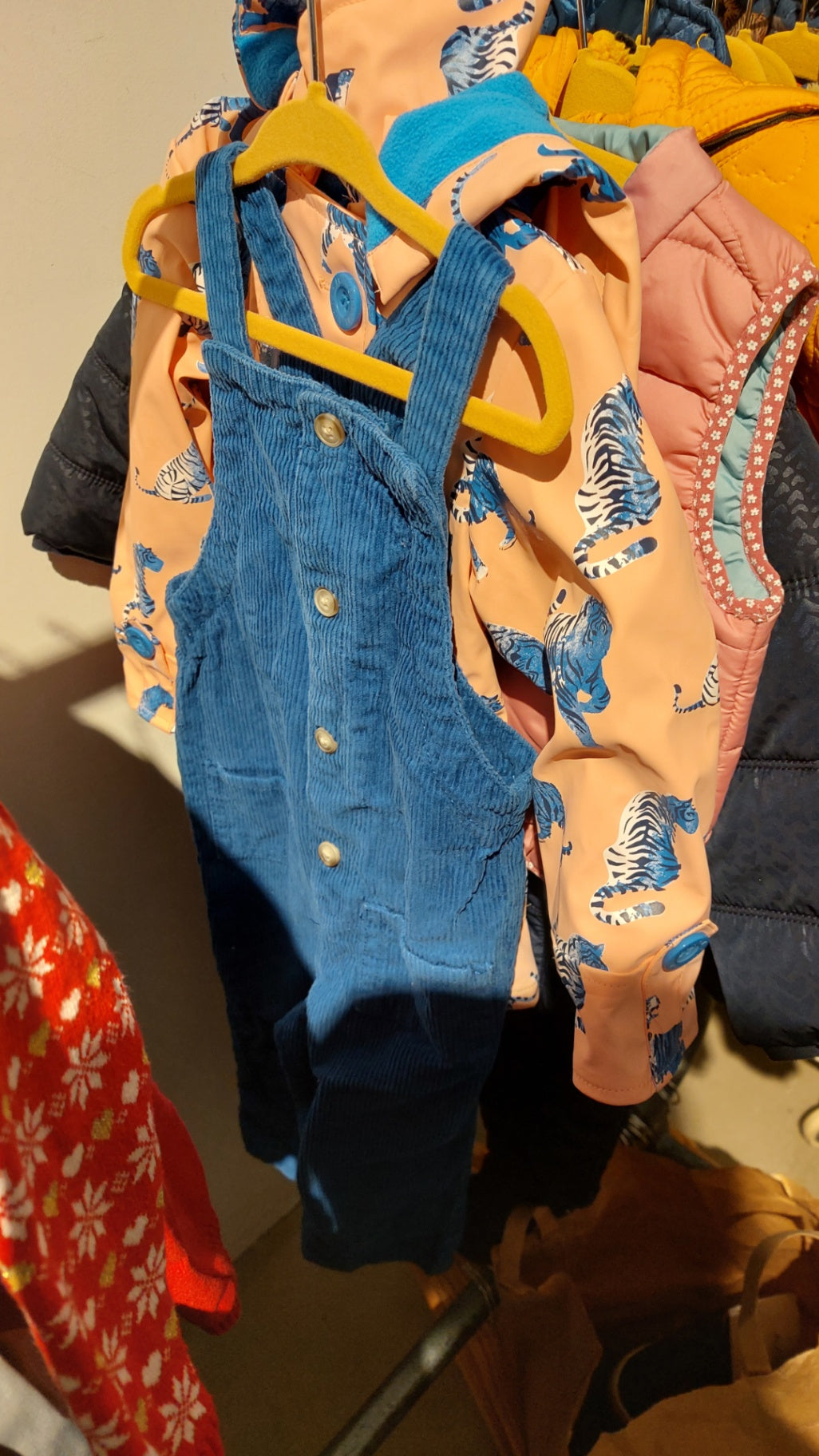 H&M Kinder-Latzhose Cord Blau