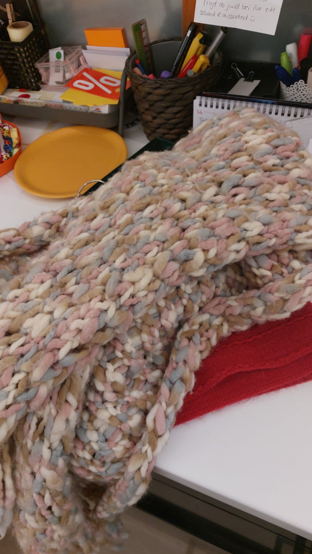 Unikat - selbst gestrickt Schal Mehrfarbig
