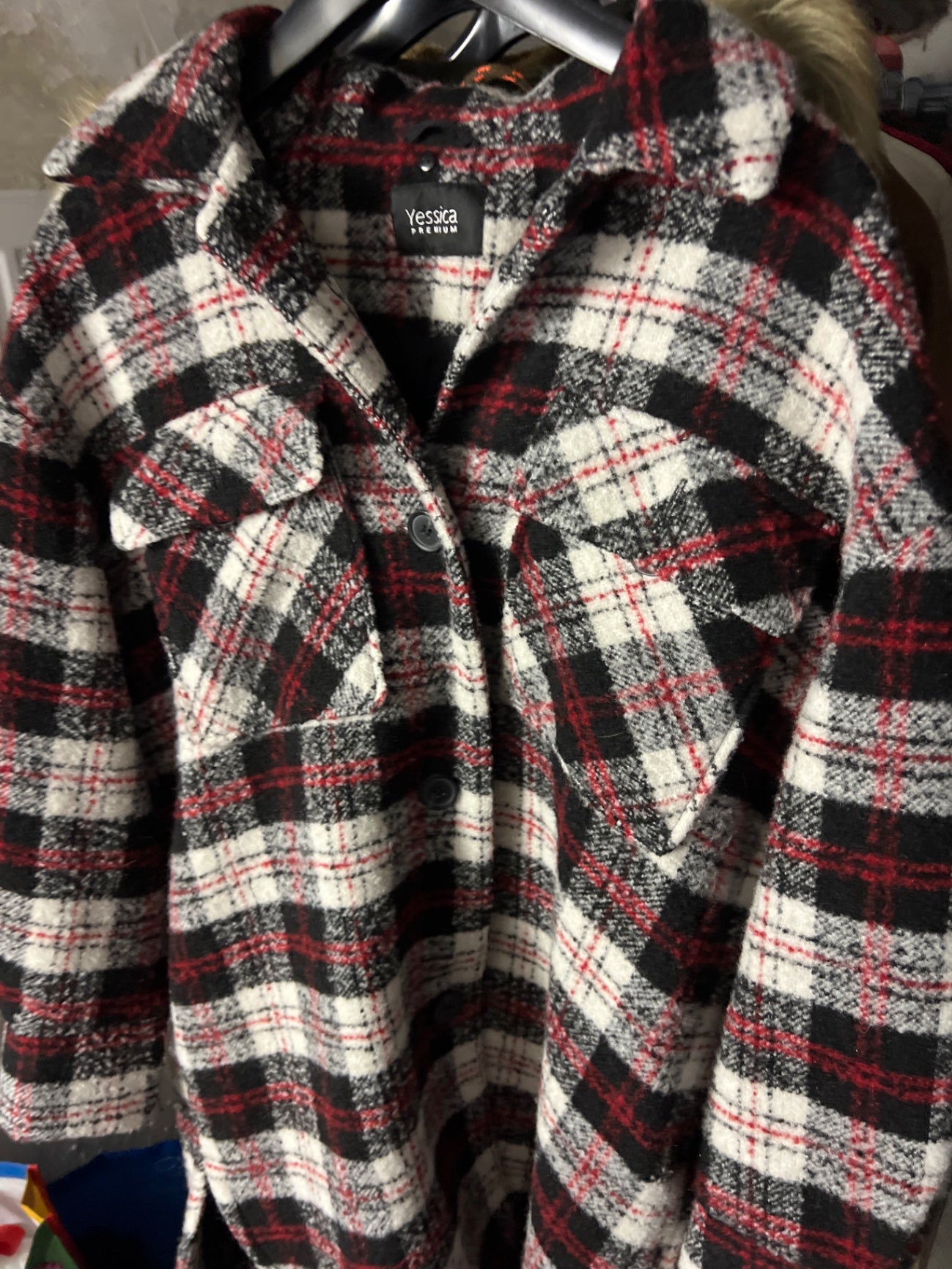 Yessica Premium Jacke Schwarz, Weiß, Rot