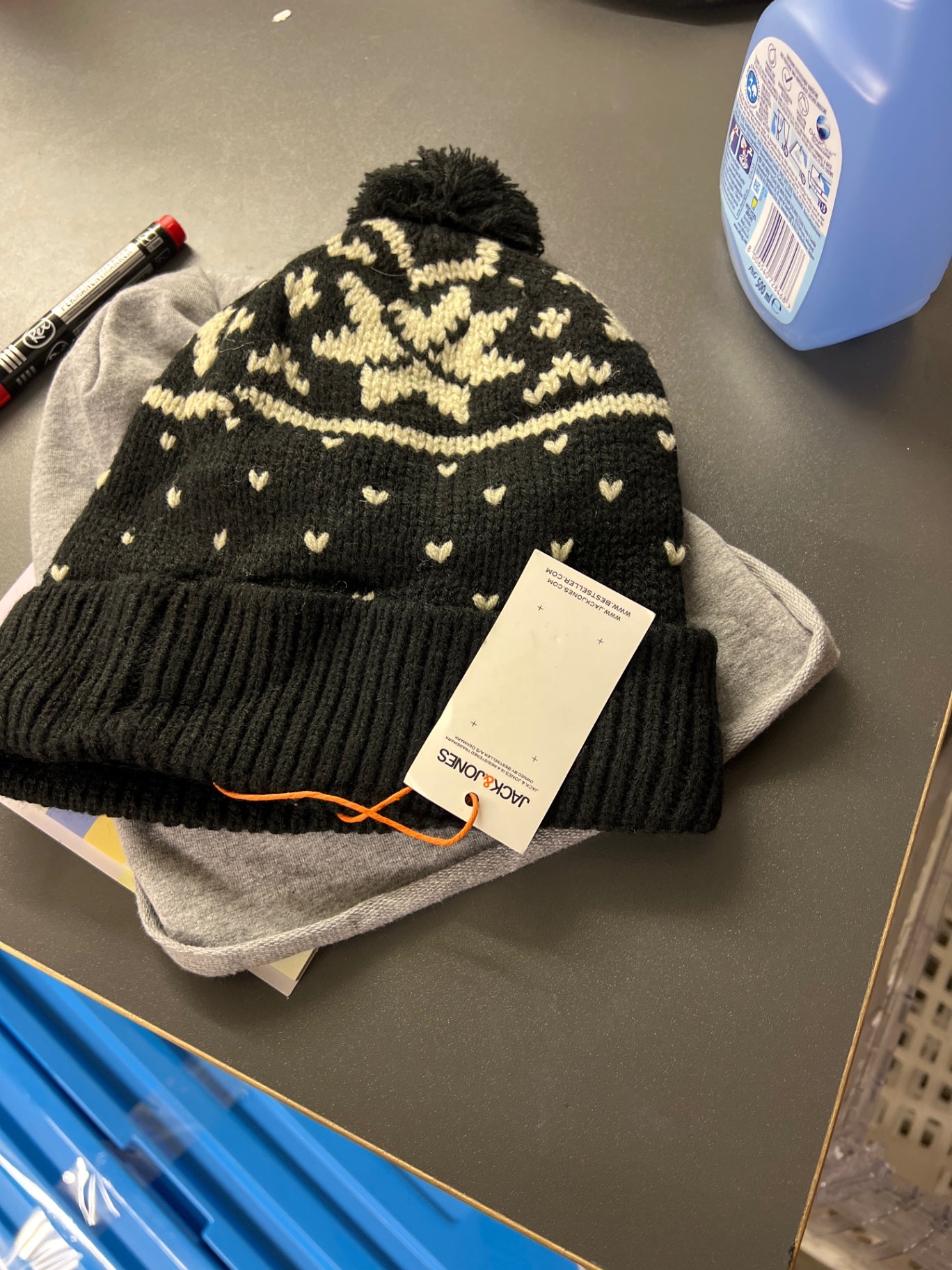Jack & Jones Mütze Schwarz und Weiß