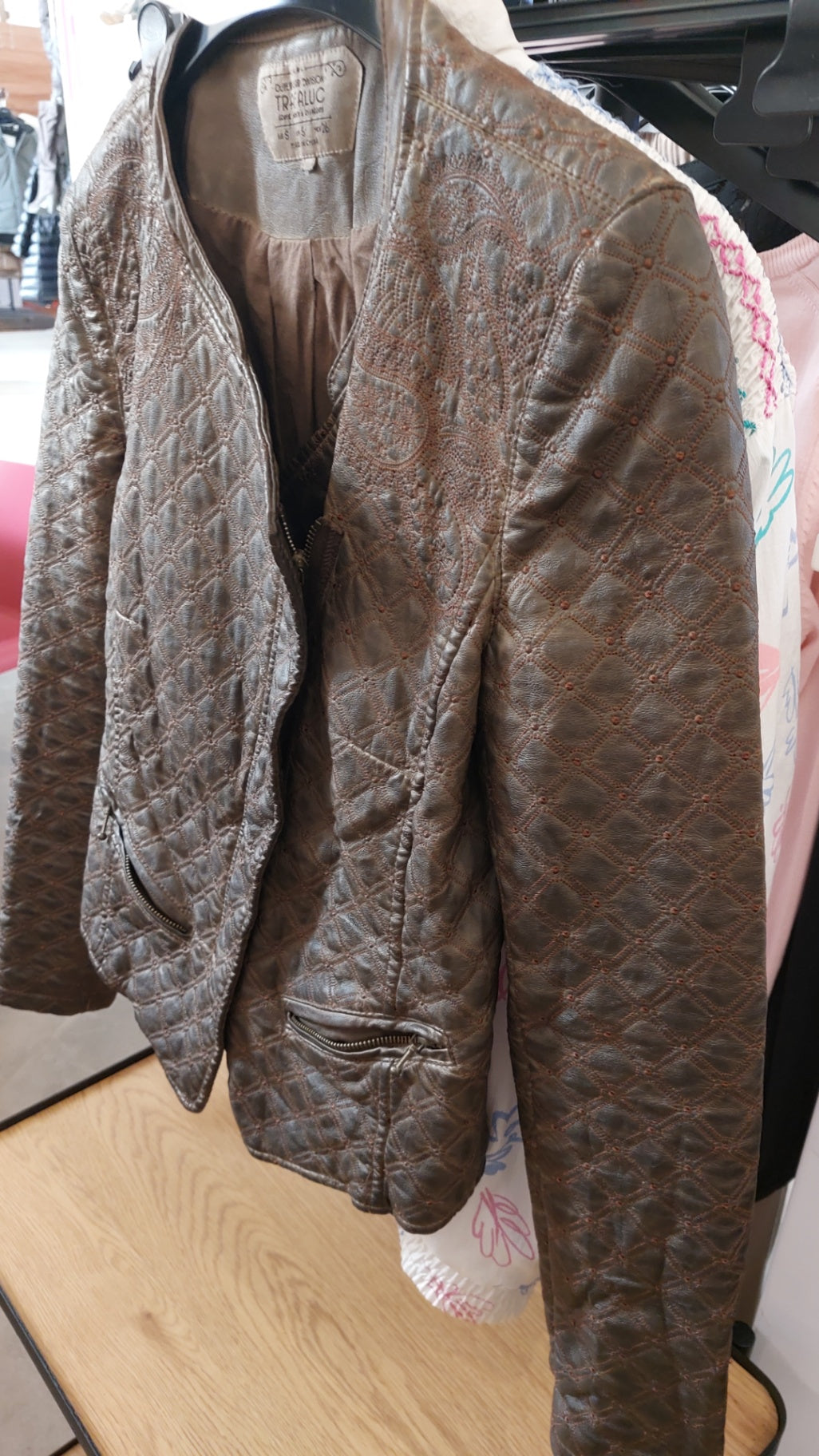Trafaluc Lederjacke Braun