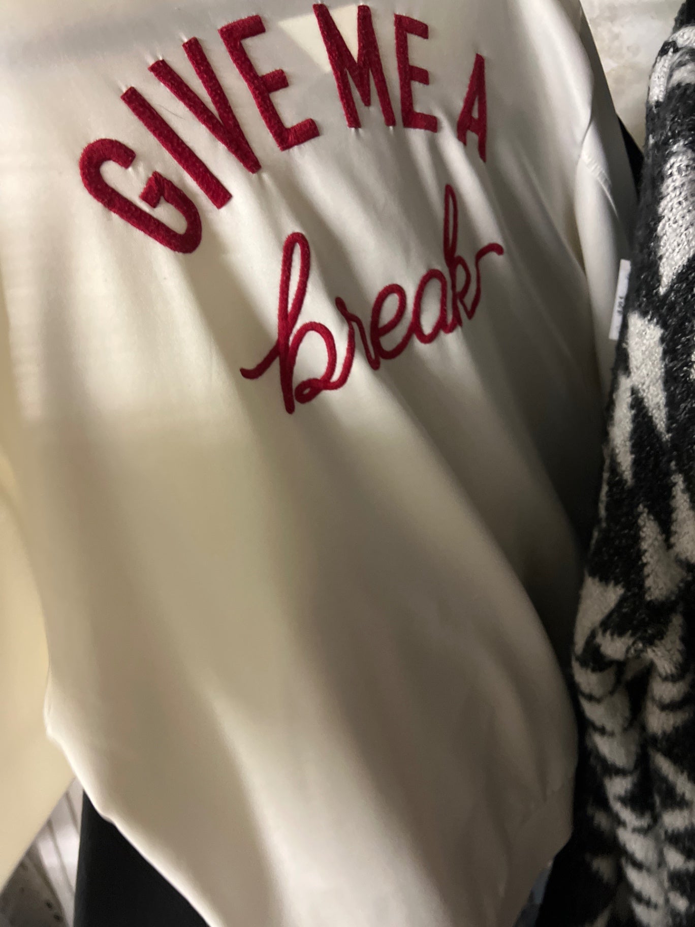 Sweat Jacke Weiß rot