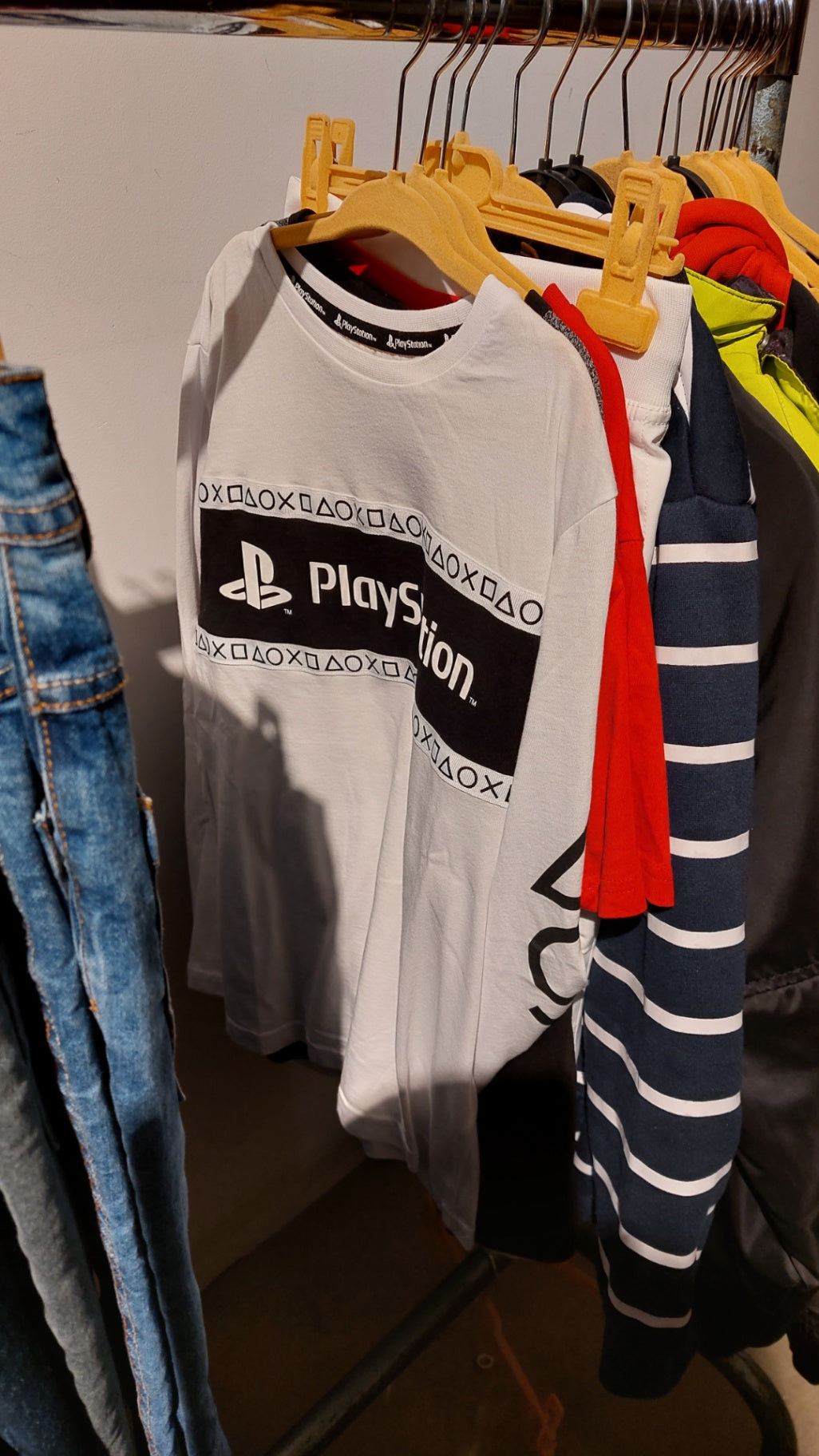 PlayStation T-Shirt Weiß mit Schwarz