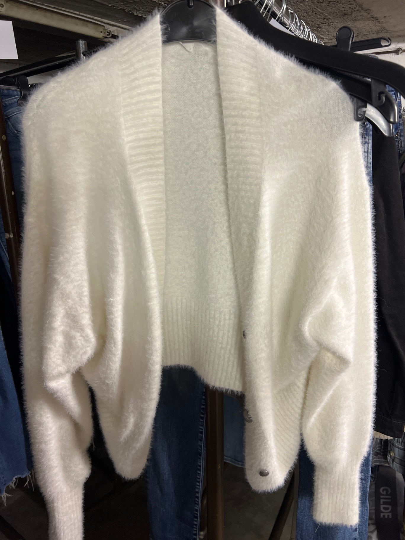 H&M Strickjacke Weiß Größe: M