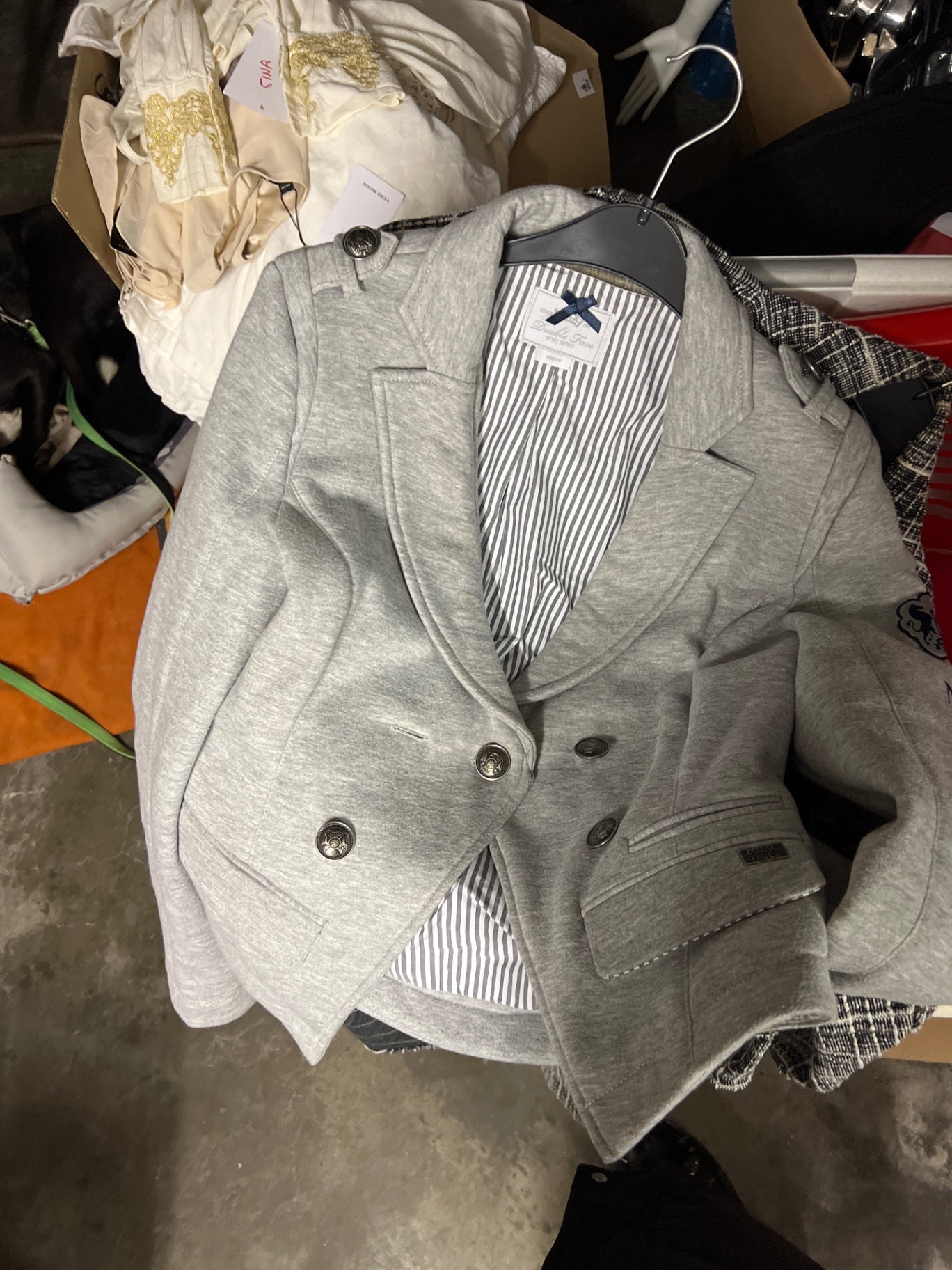 Double Face Blazer Grau Größe: M