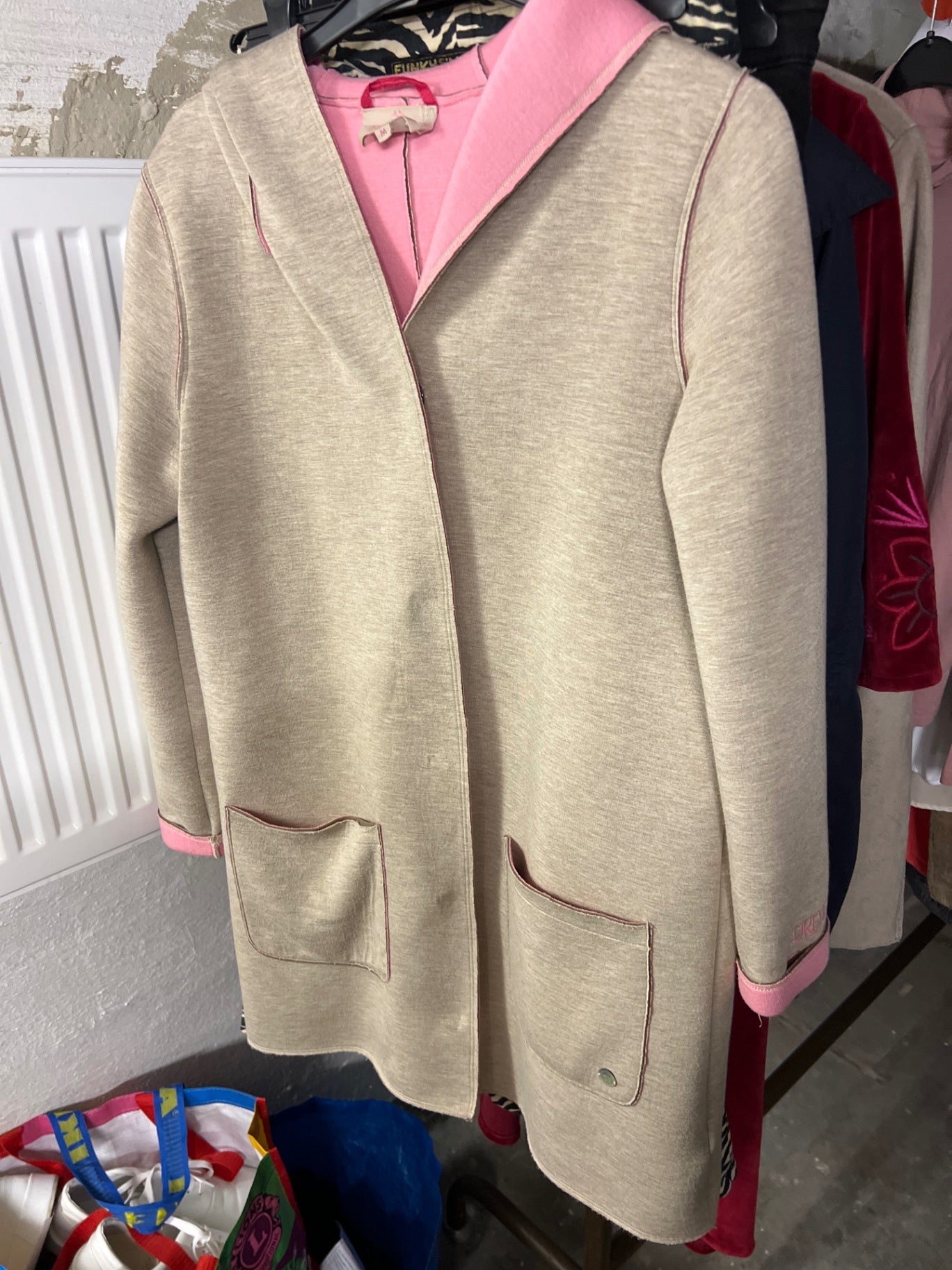 Lieblingsstück Mantel Beige mit rosa Akzenten Größe: M