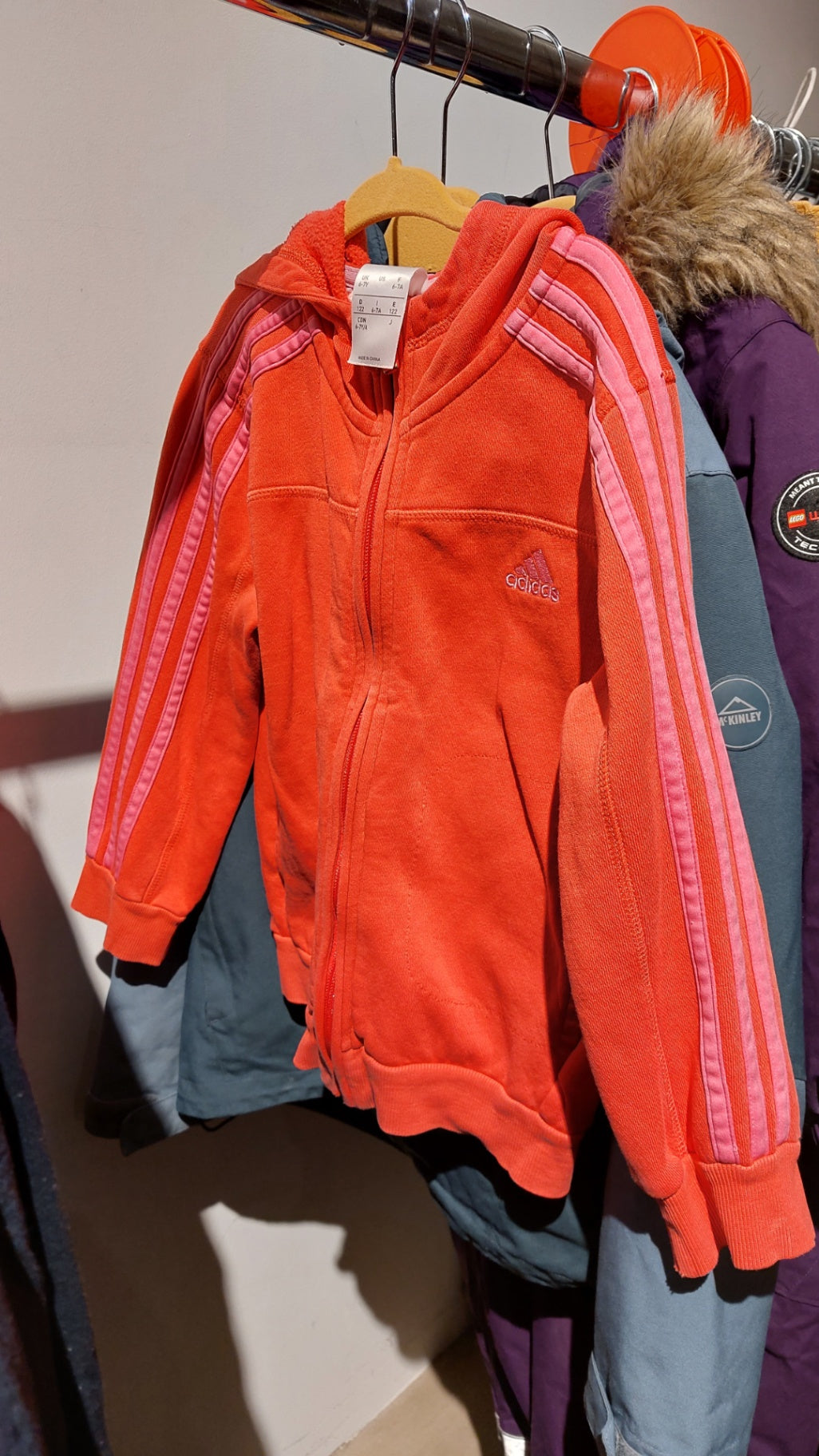 Adidas Trainingsjacke Orange/Rosa Größe: 122