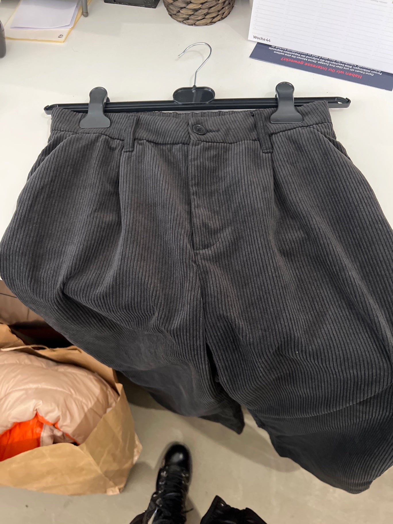H&M CordHose Schwarz Größe: S