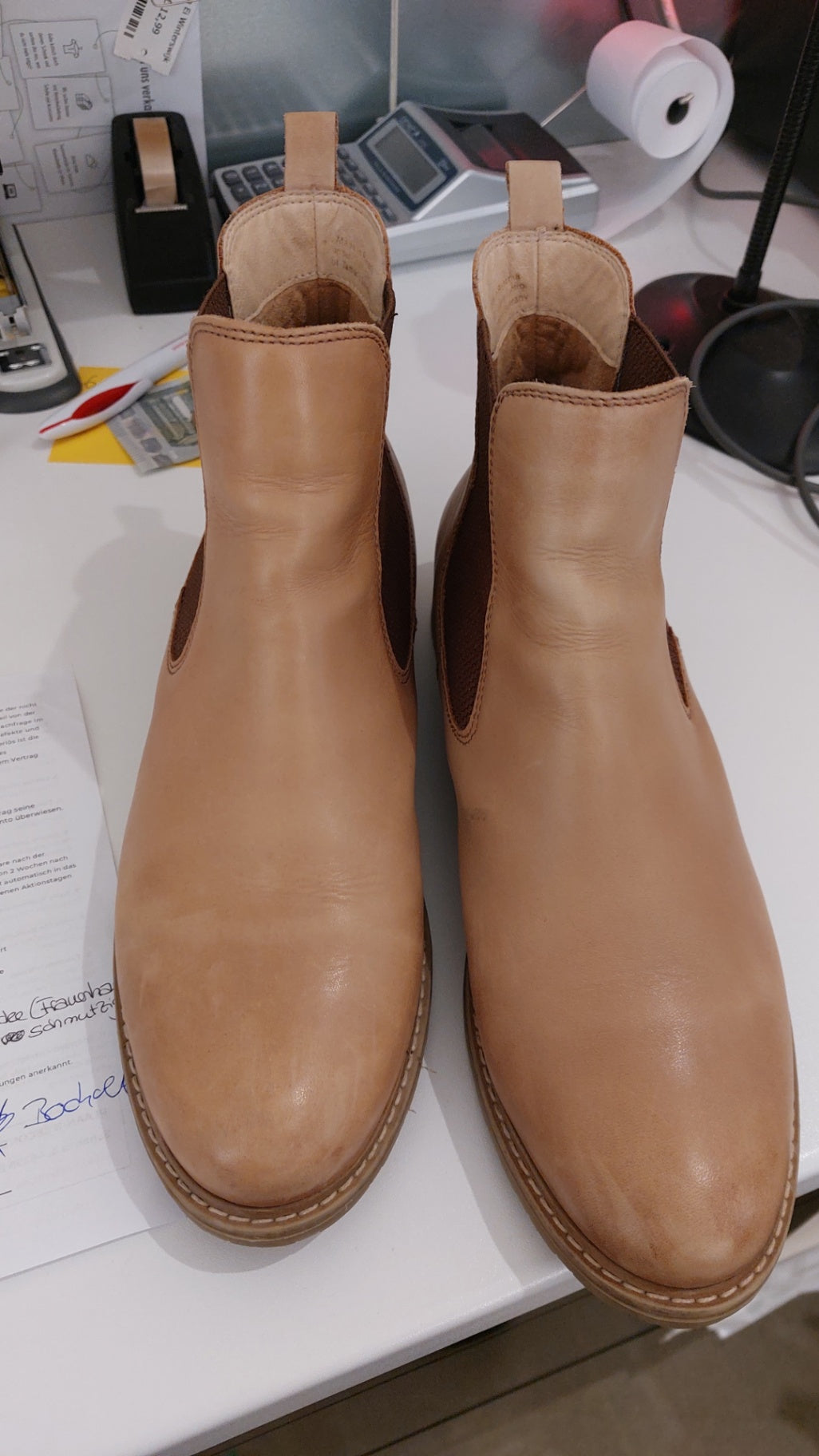 Tamaris Chelsea Boots Beige Größe: 41