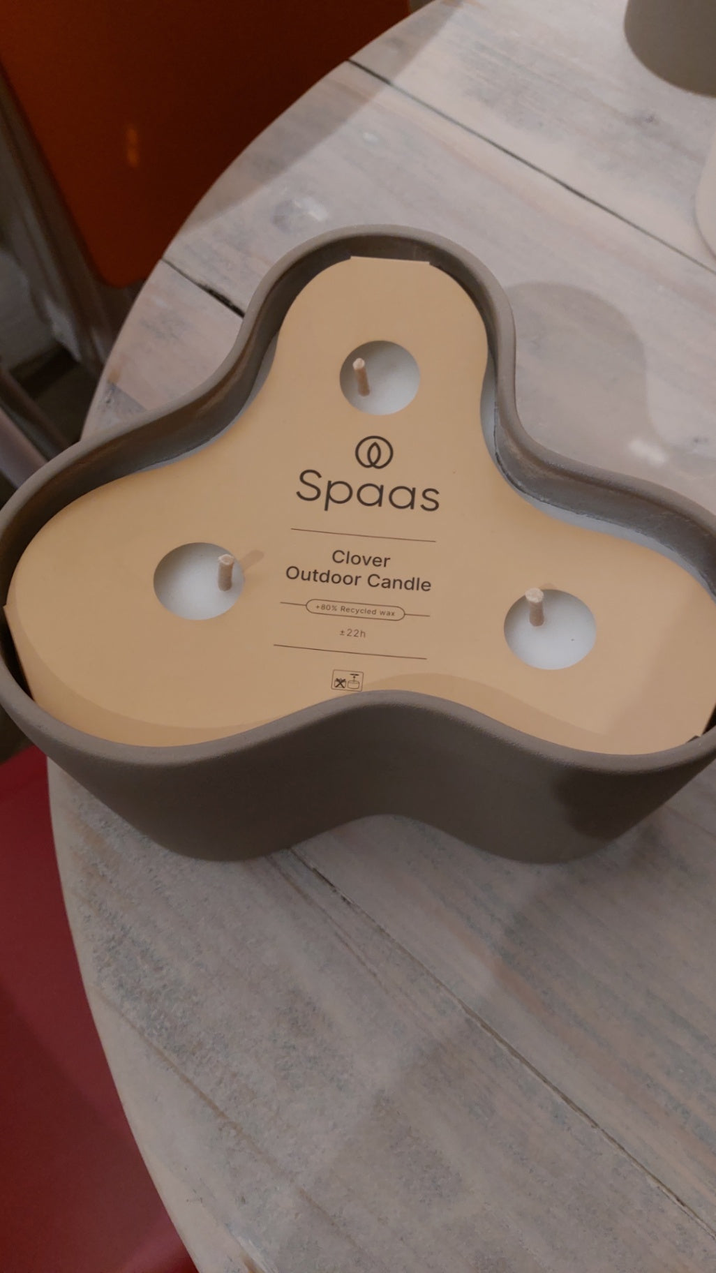 Spaas Kerze "Clover Outdoor" groß