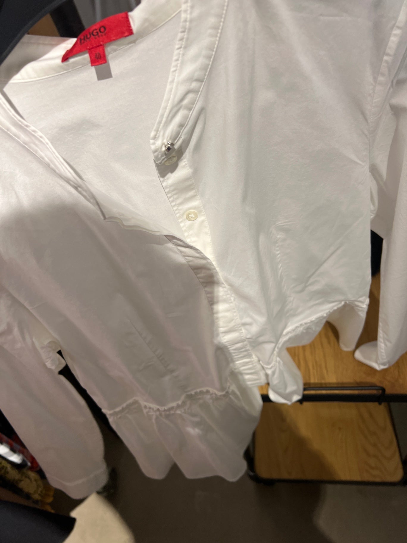 Hugo Boss Bluse Weiss Größe: 40.