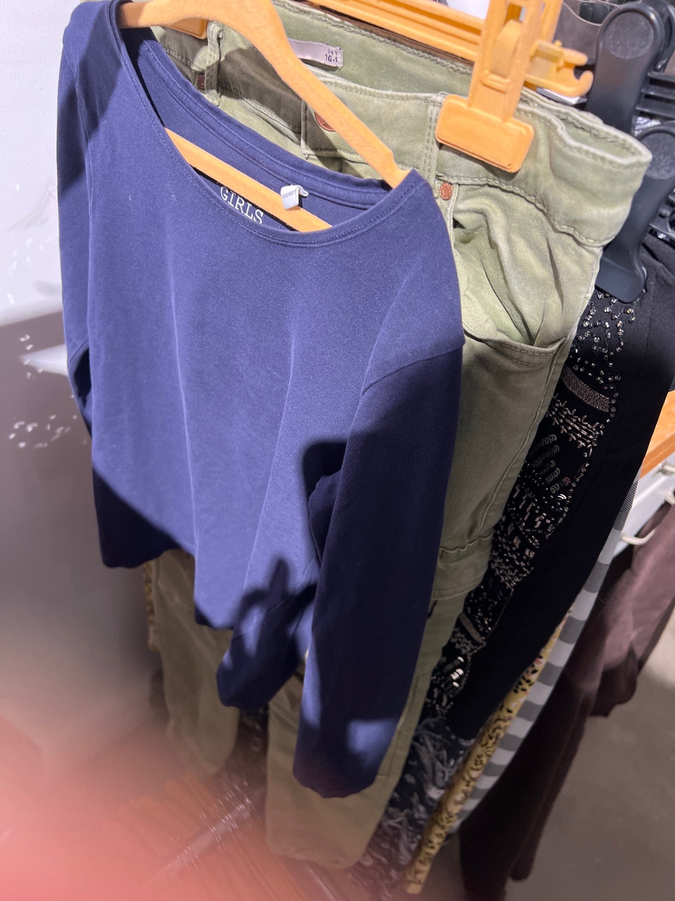 GIRLS Langarmshirt Blau Größe: 134/140