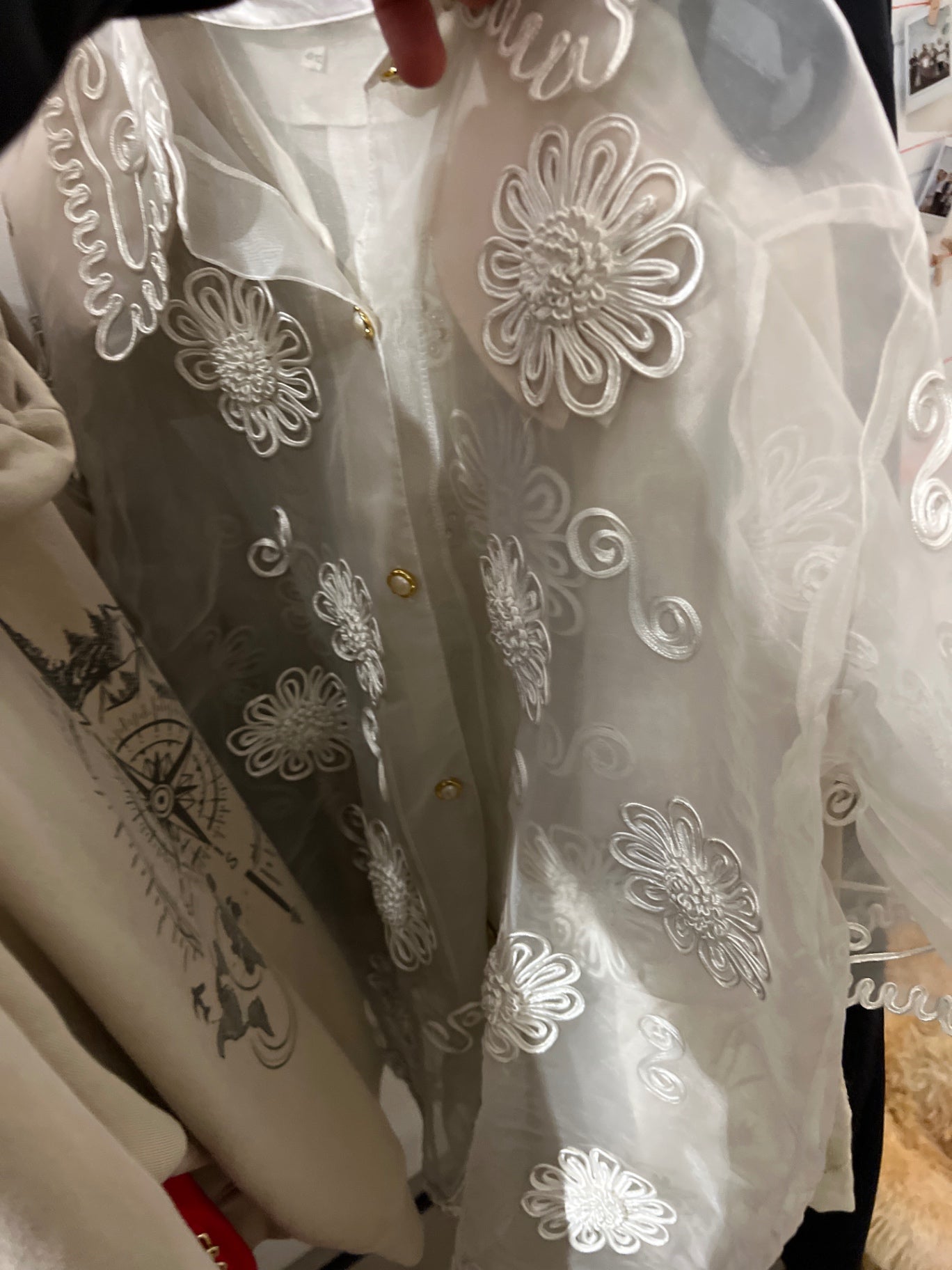 TRUE VINTAGE! Bluse Weiß Größe: 40