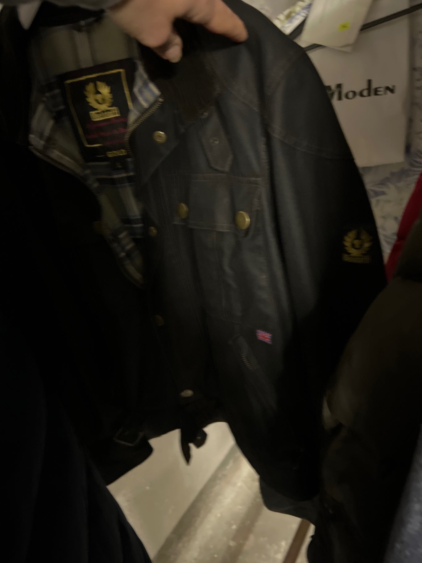 Belstaff Jacke Schwarz Größe: L