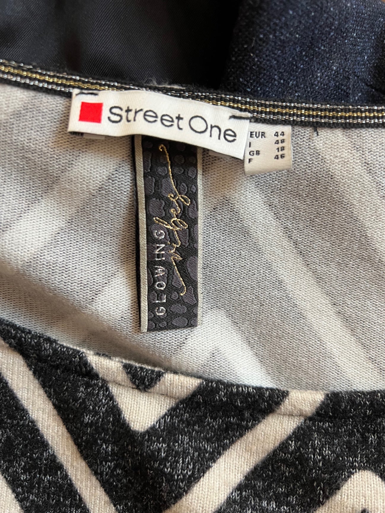 Street One Pullover Schwarz und Weiß Größe: 44