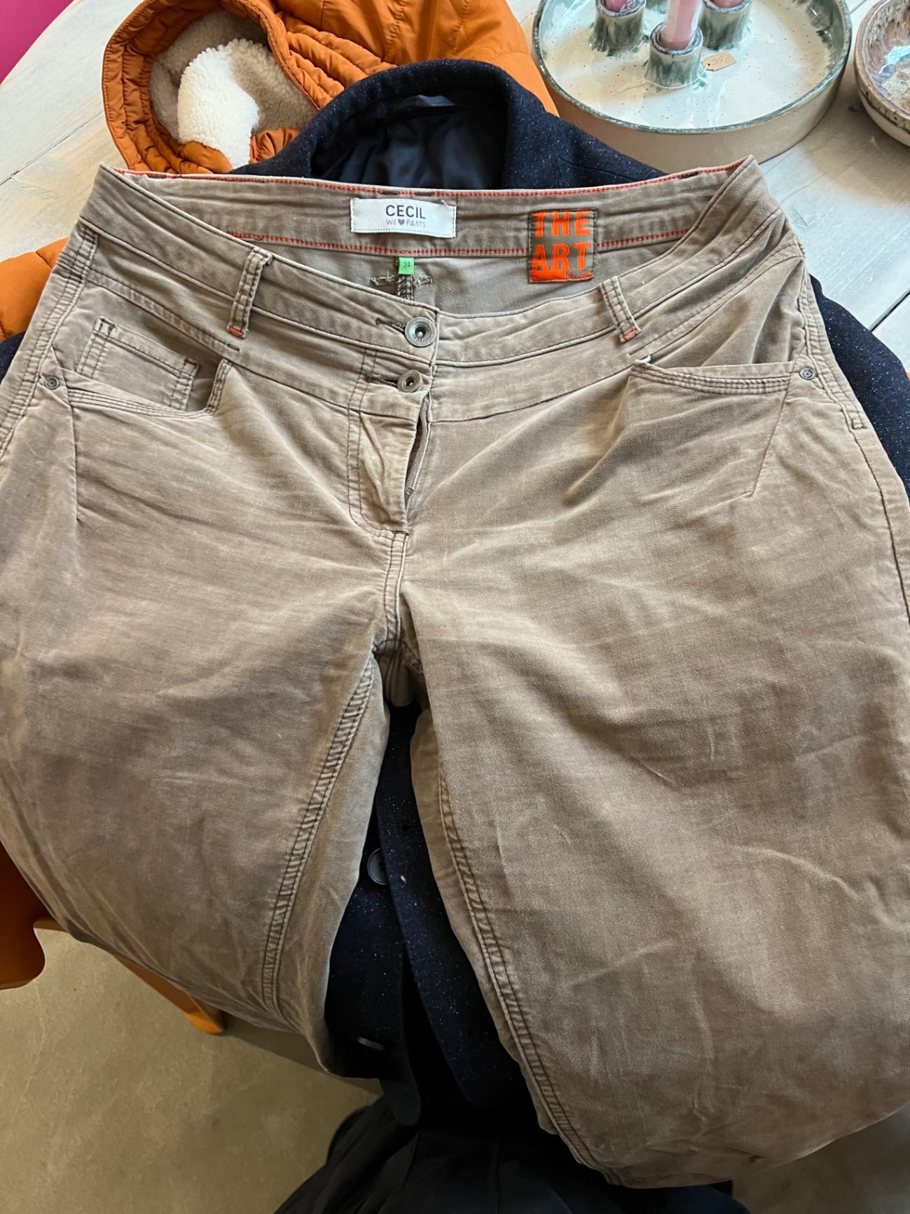Cecil Hose Beige Größe: 31