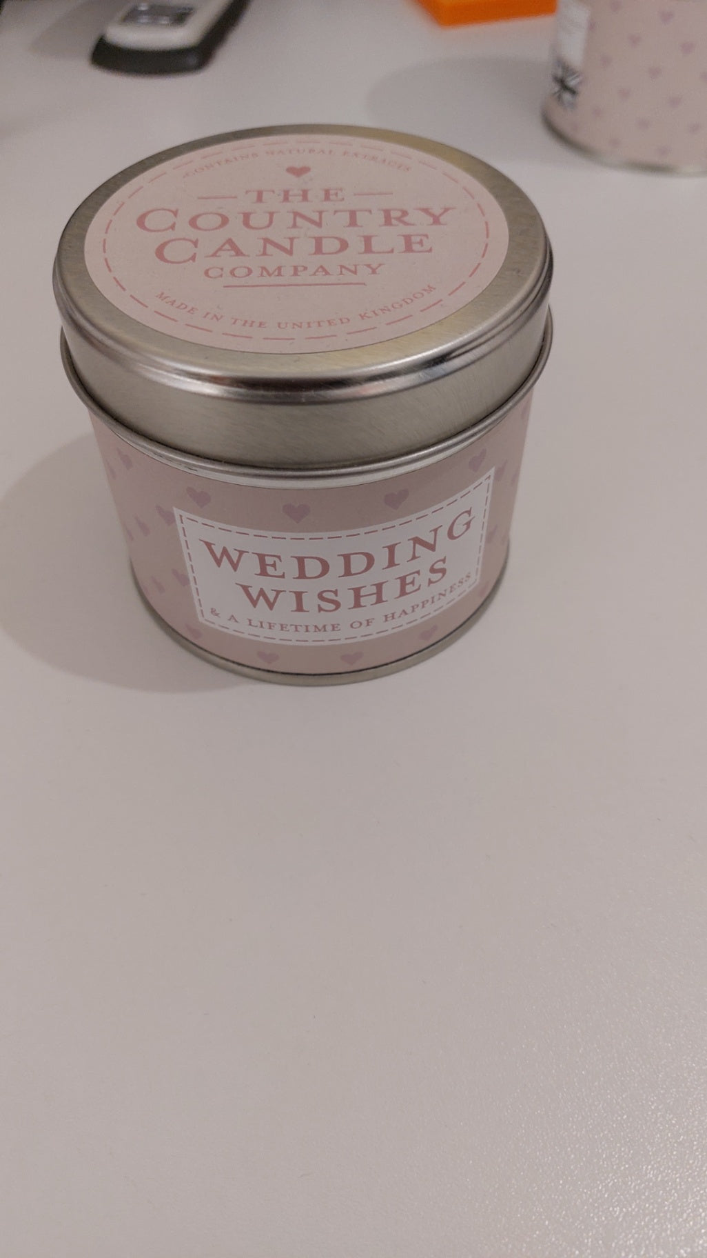 Kerze Beige "Wedding wishes"