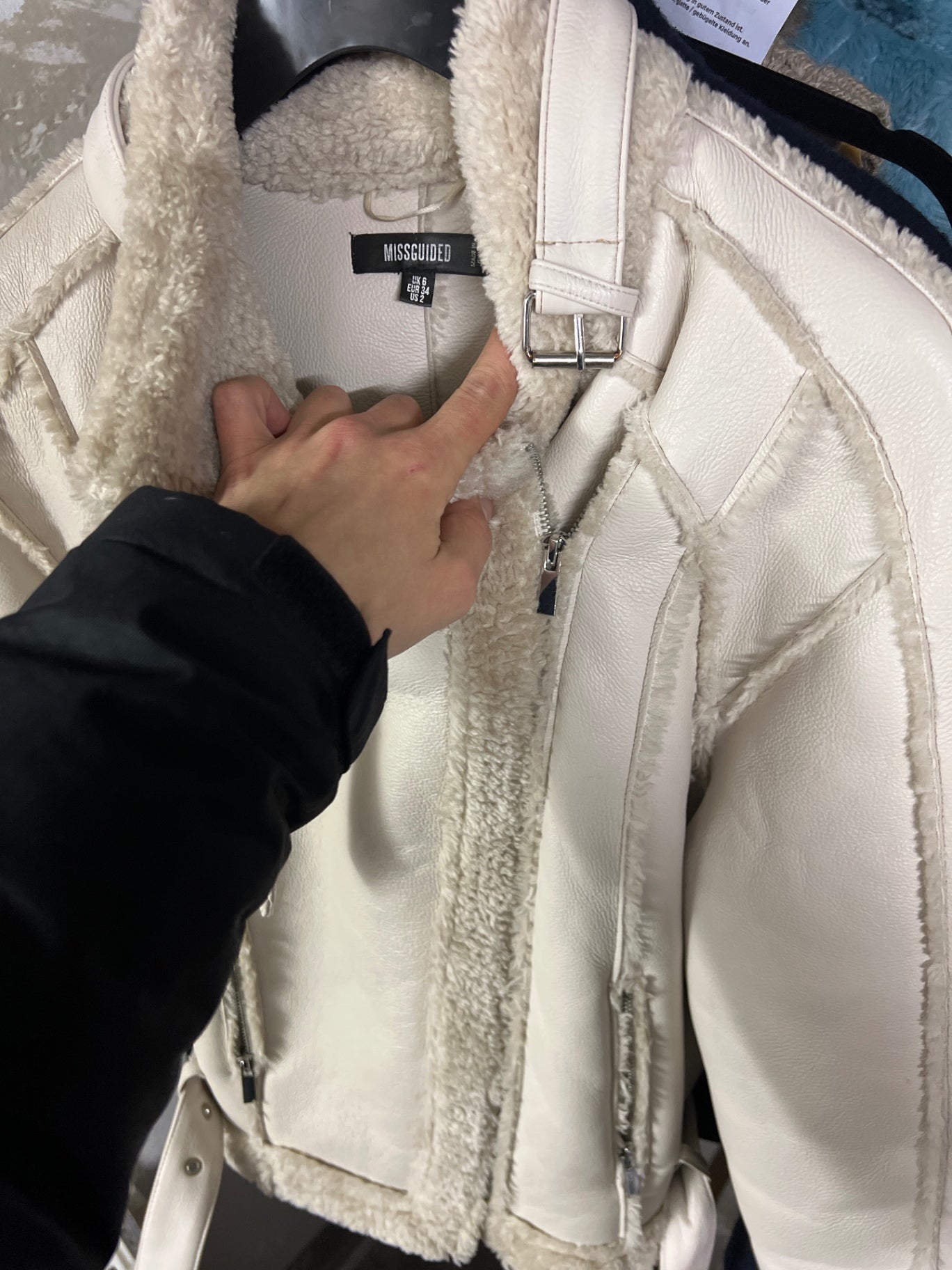 Missguided Jacke Weiß Größe: 34