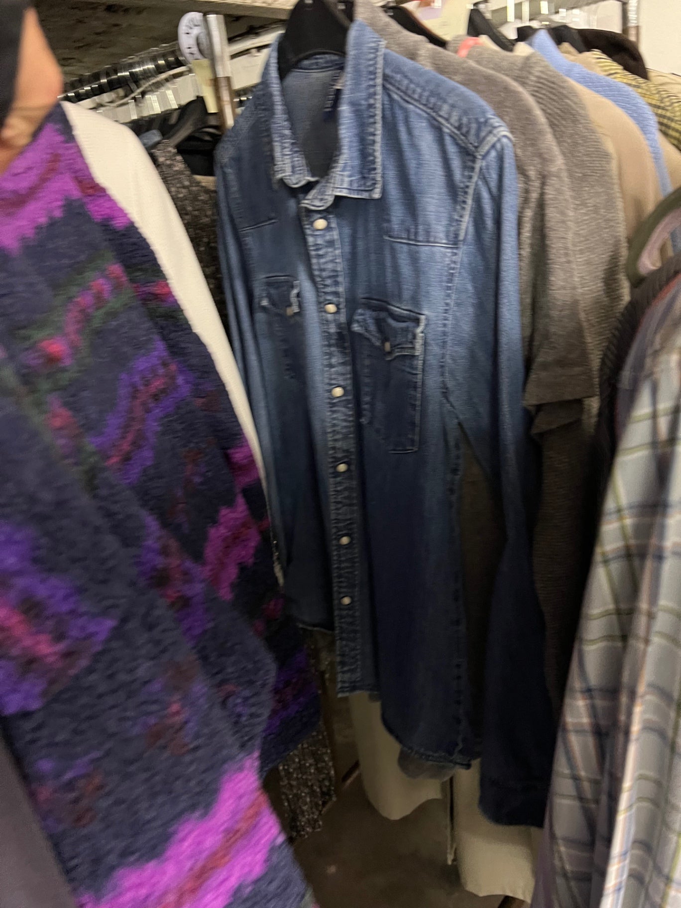 H&M Jeanshemd Blau Größe: L