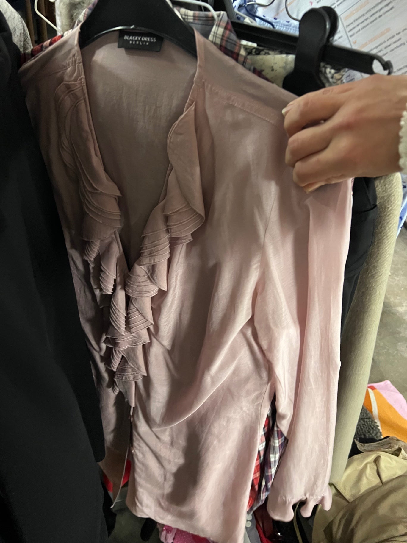 BLACKY DRESS Bluse Seide Rosa Größe: L