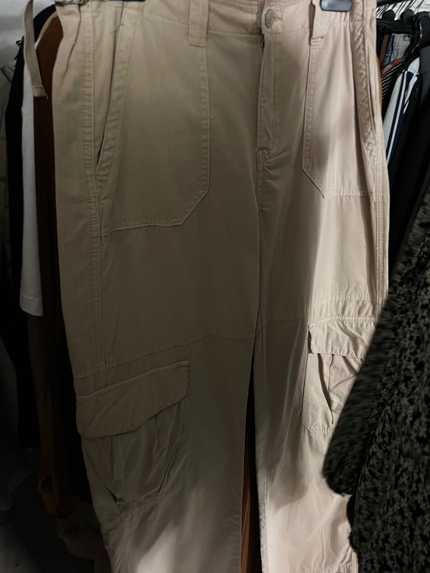 Pull & Bear Cargohose Beige Größe: 38