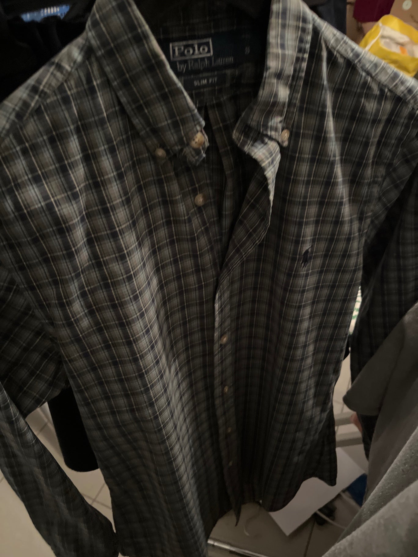 Polo Ralph Lauren Hemd Karomuster in Dunkelgrün und Blau Größe: S