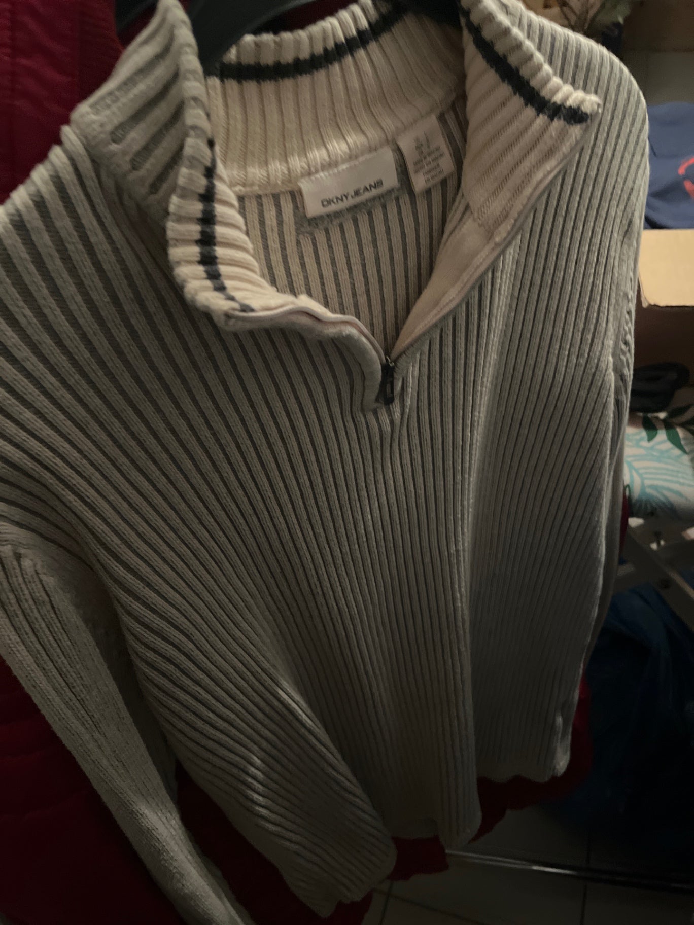 DKNY Jeans Pullover Beige Größe: L