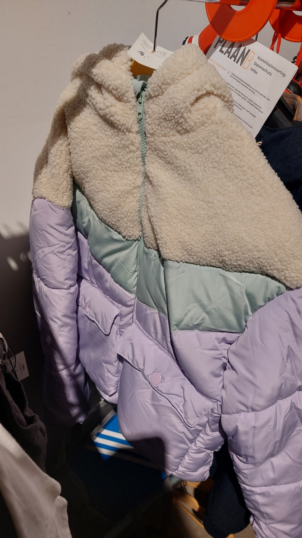 Y.F.K Winterjacke Creme, Mintgrün, Flieder Größe: 158 / 164