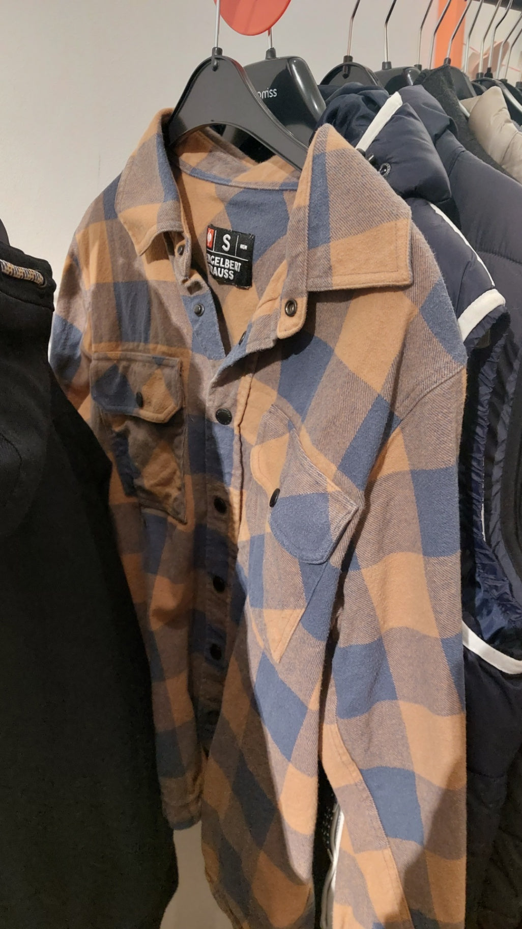 Engelbert Strauss Hemdjacke Blau und Beige Größe: S