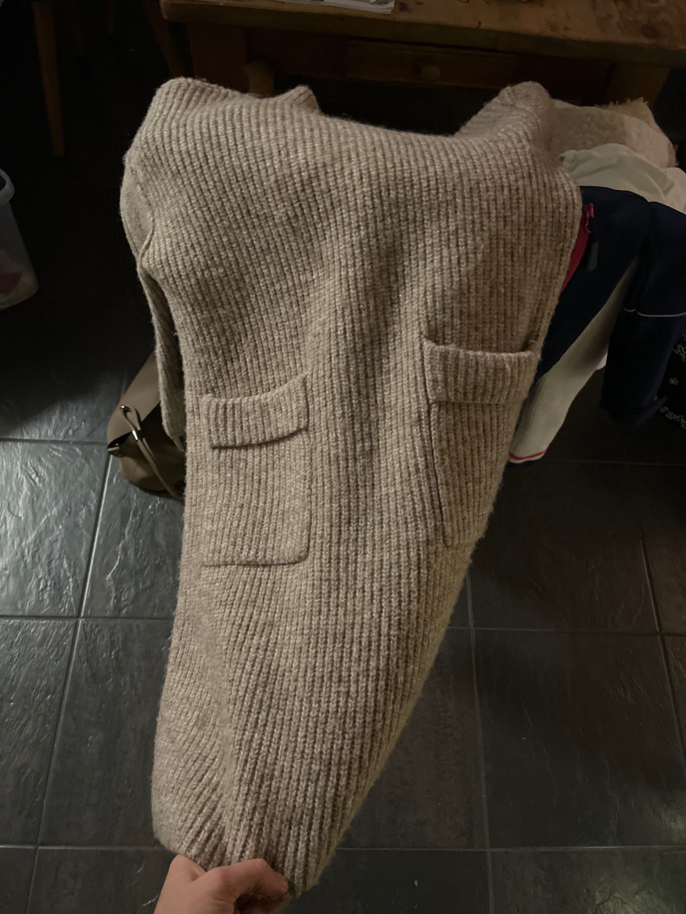 Zara Strickkleid Beige Größe: 152