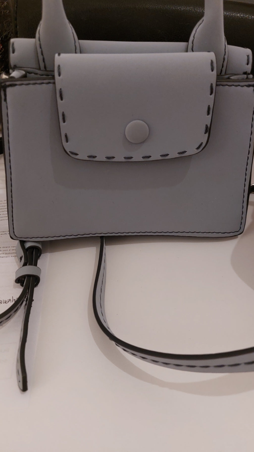 Zara Handtasche Hellgrau Größe: